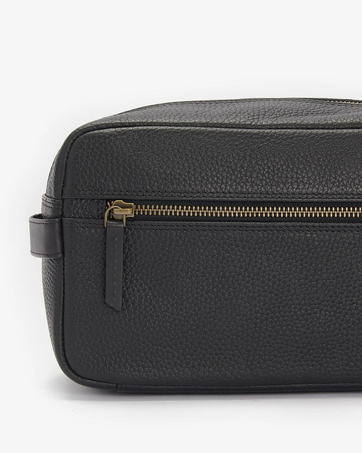 Barbour Highgate Leather Washbag #Colour_Black