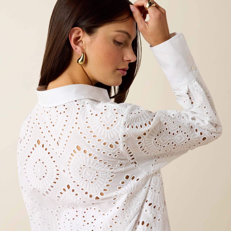 Ariat White Millington Blouse #Colour_White