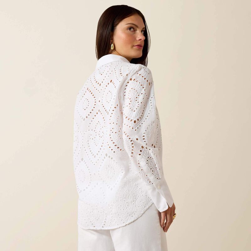 Ariat White Millington Blouse #Colour_White