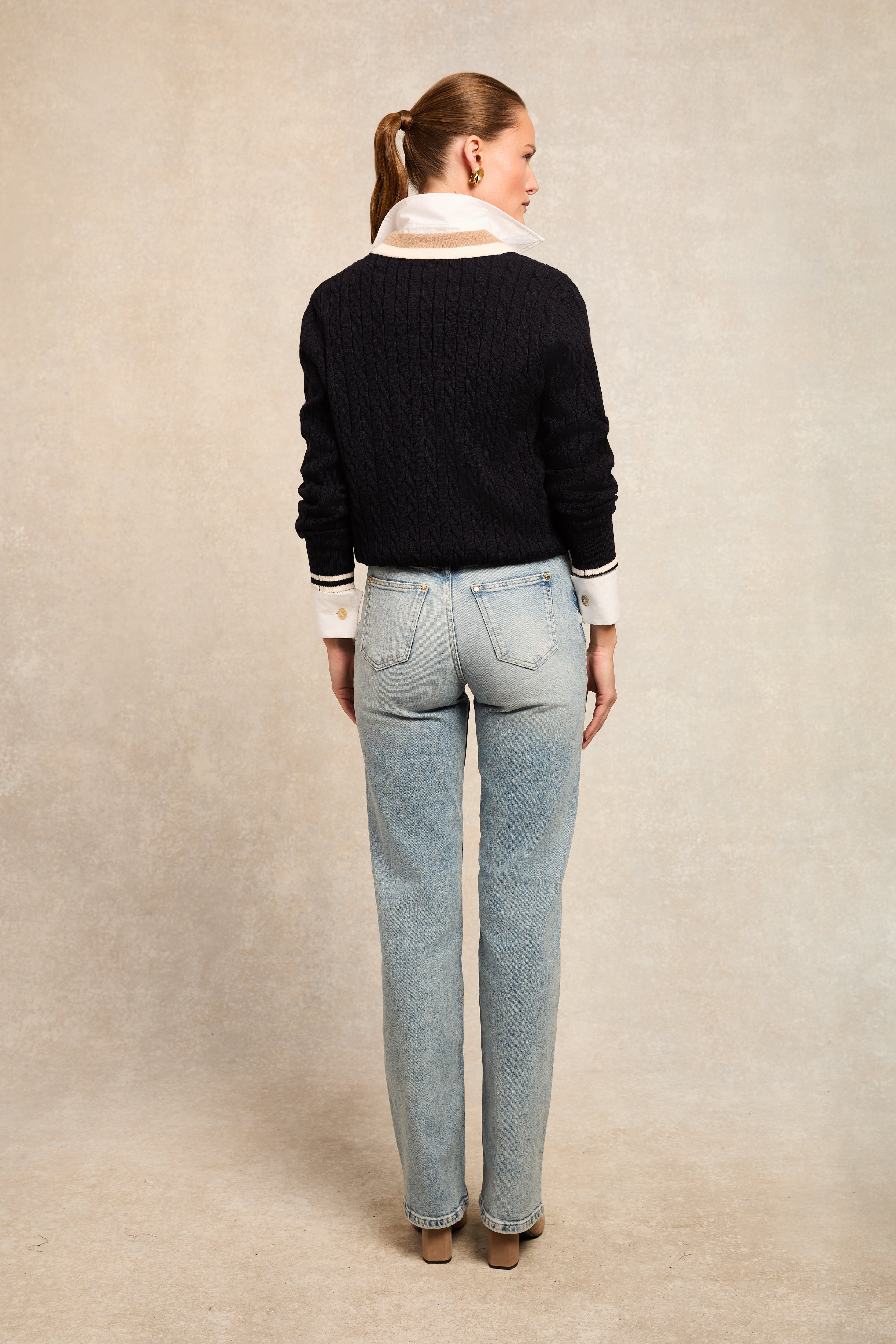 Melissa V Neck Knit - ink navy - XL - View 71