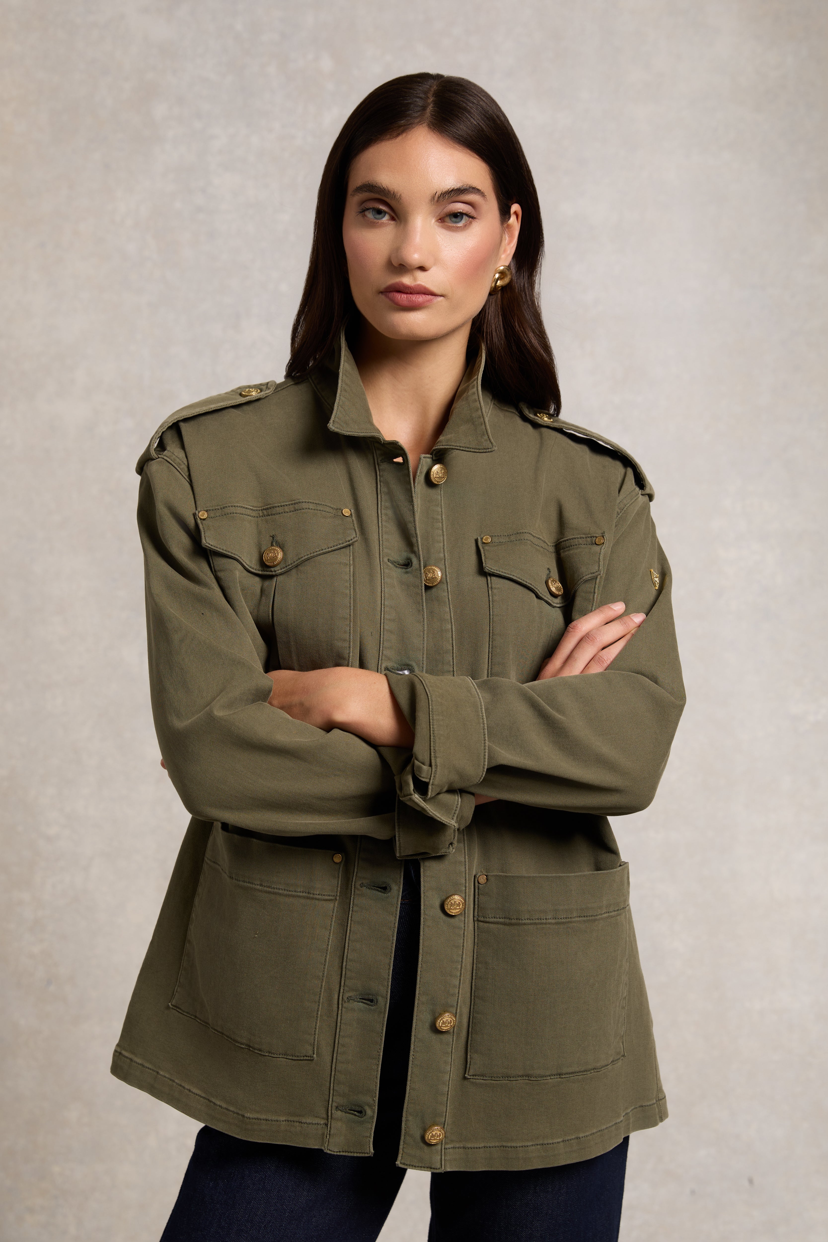 Holland Cooper Hunter Green Artillery Jacket #Colour_Hunter Green