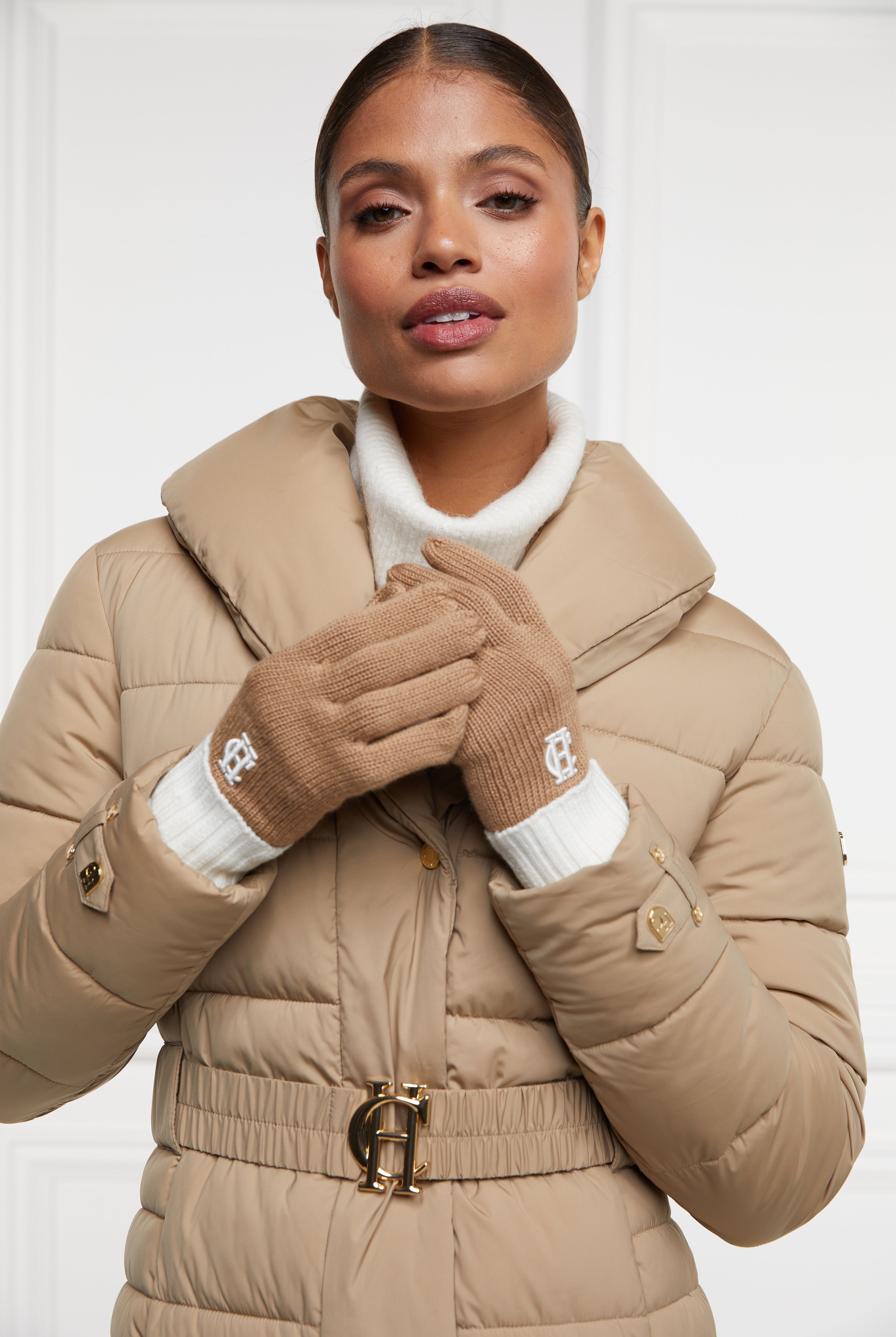 Chelsea Logo Knitted Gloves - camel cream - View 6