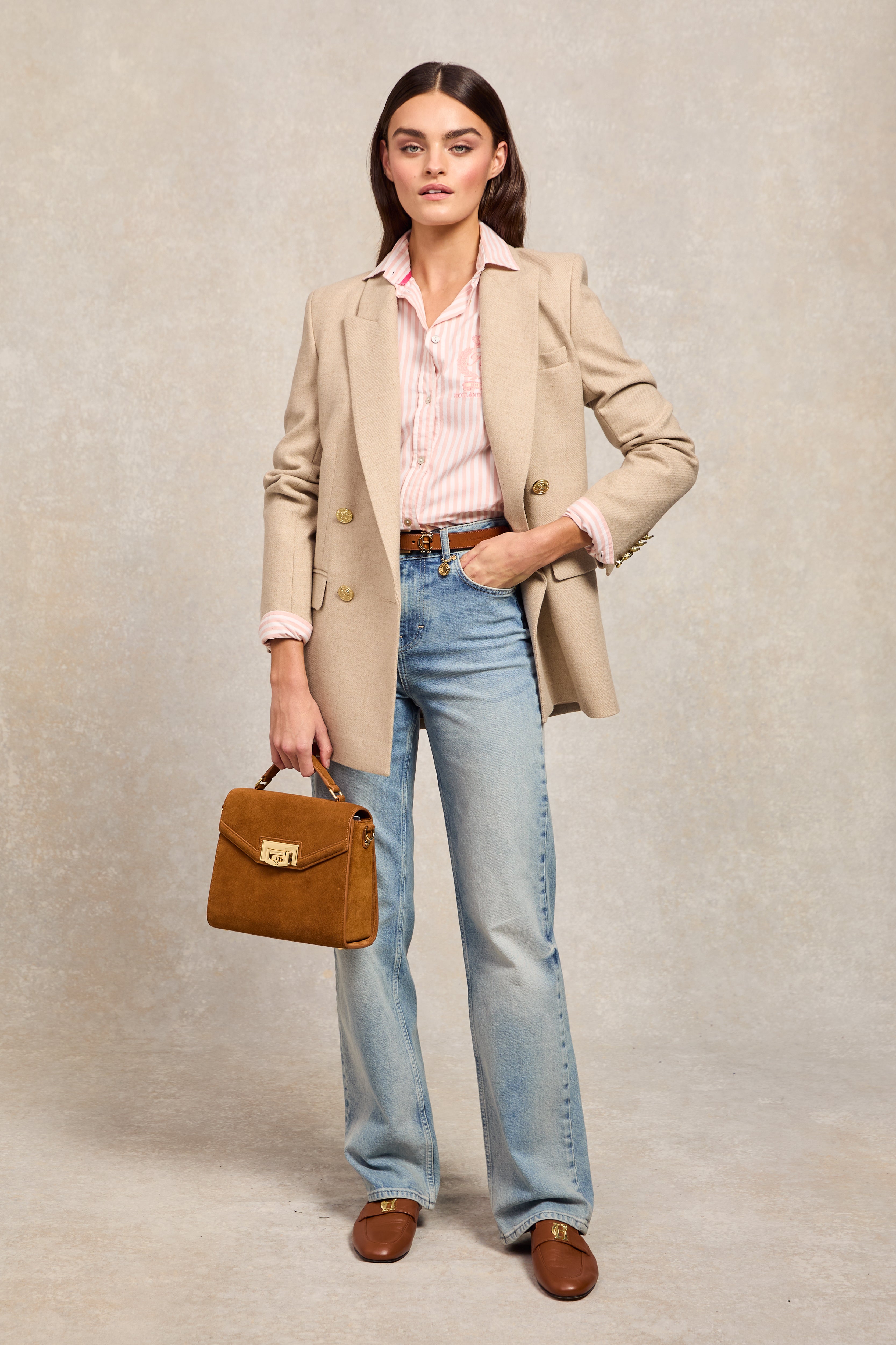 Classic Button Down Shirt - pink stripe - 16 - View 108