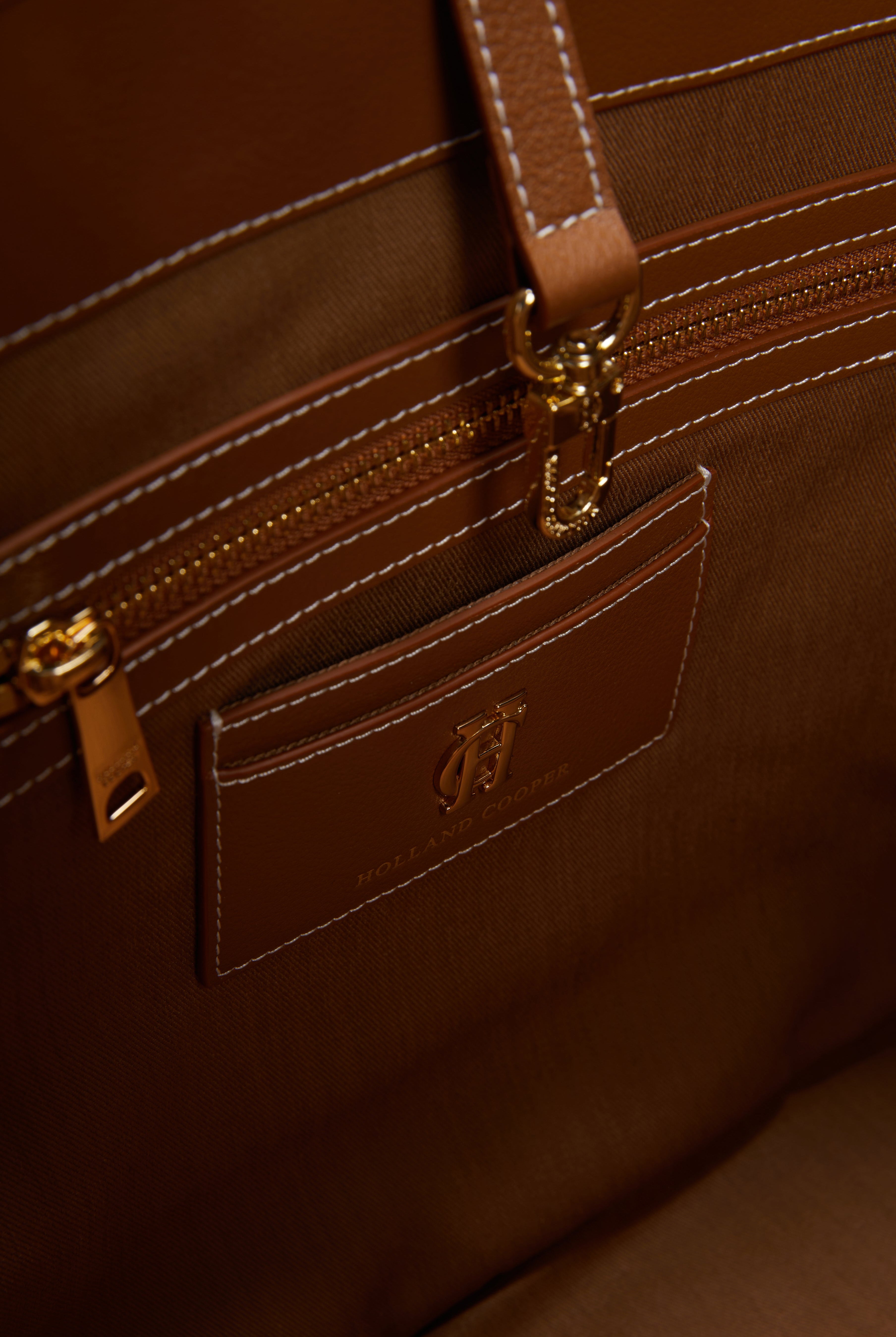 Kensington Tote Bag - tan herringbone - View 5