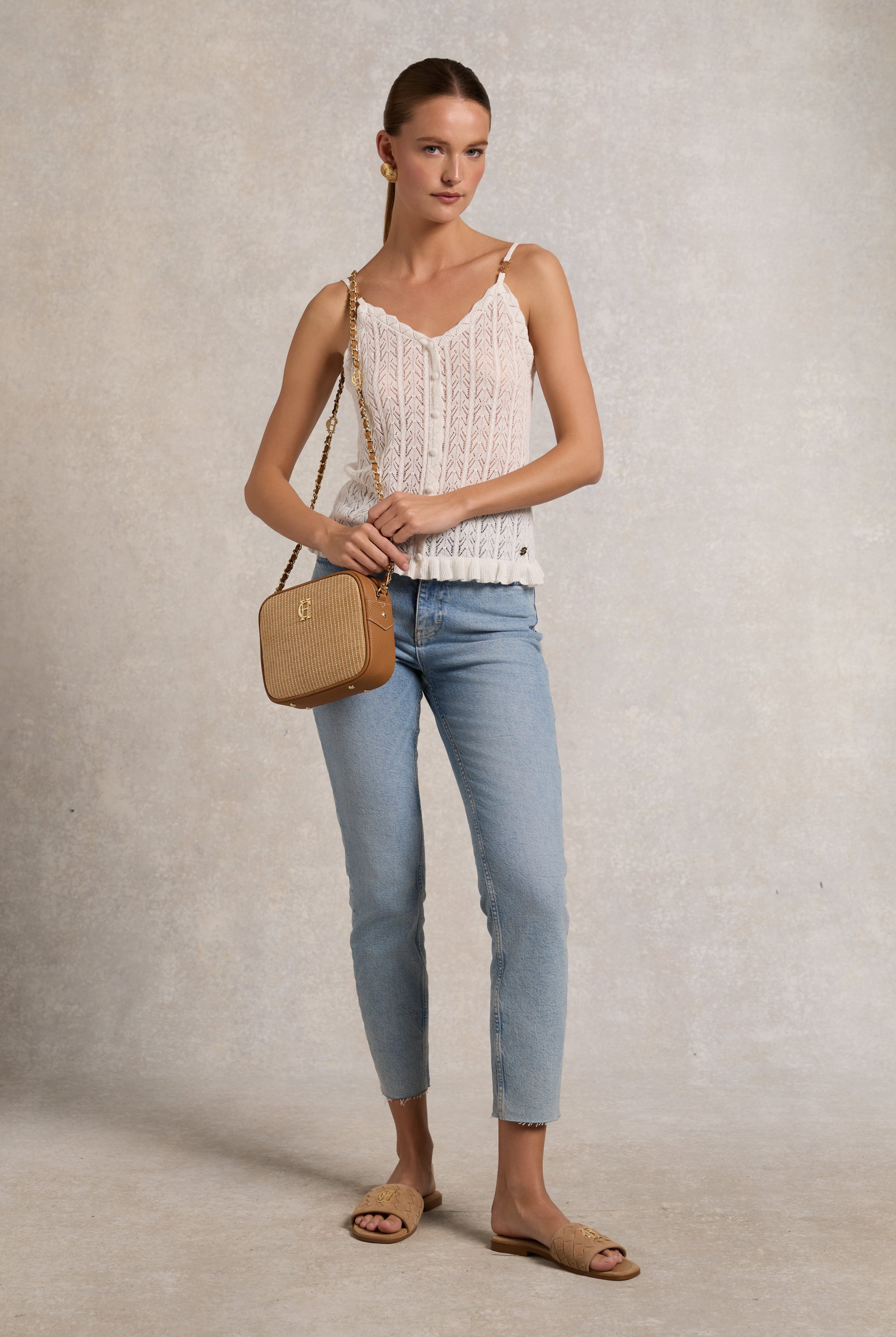 Soho Camera Bag - tan raffia - View 11