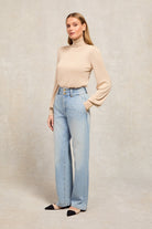 Tailored Wide Leg Jean -   vintage indigo - 16 - View 56