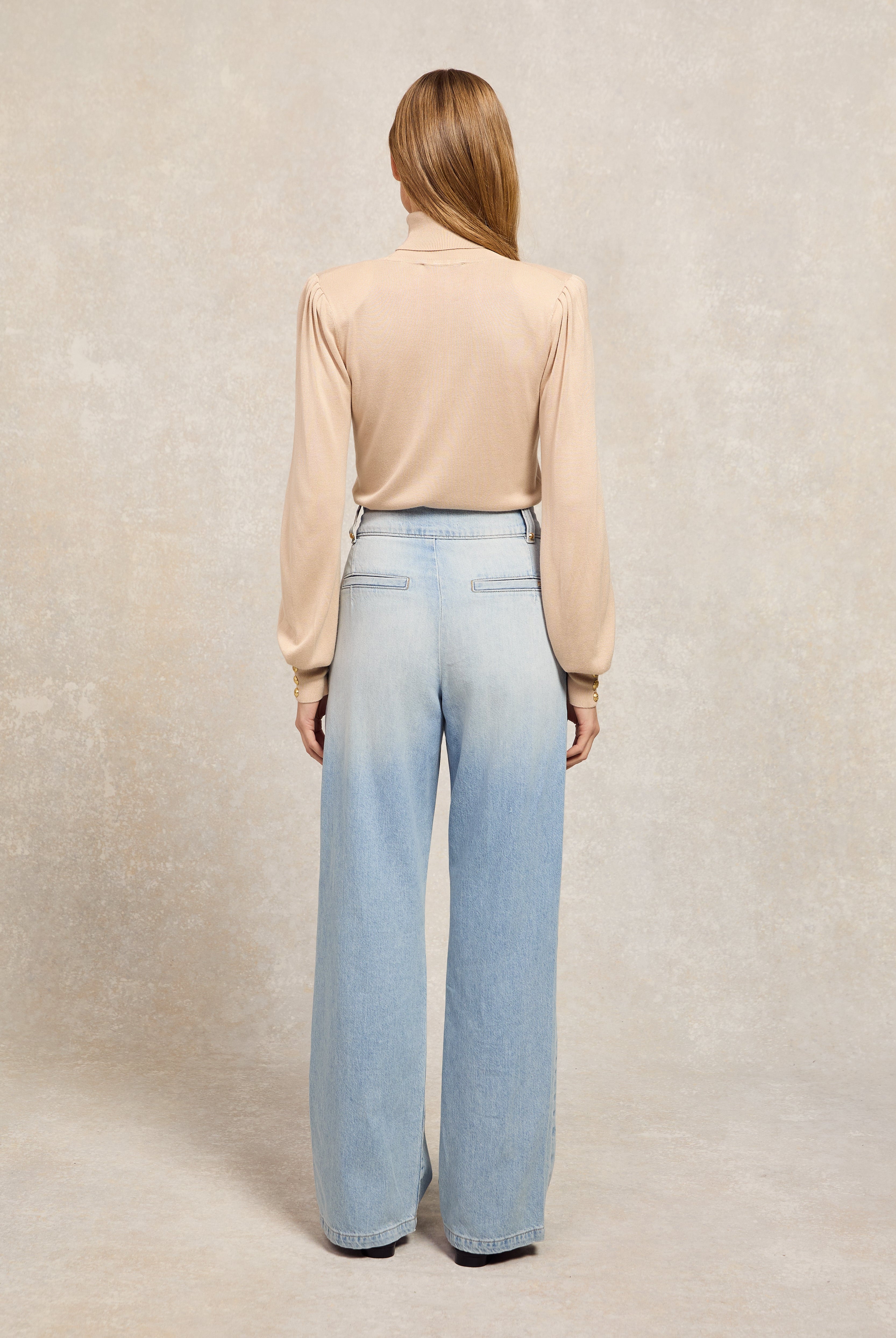 Tailored Wide Leg Jean - vintage indigo - 16 - View 58