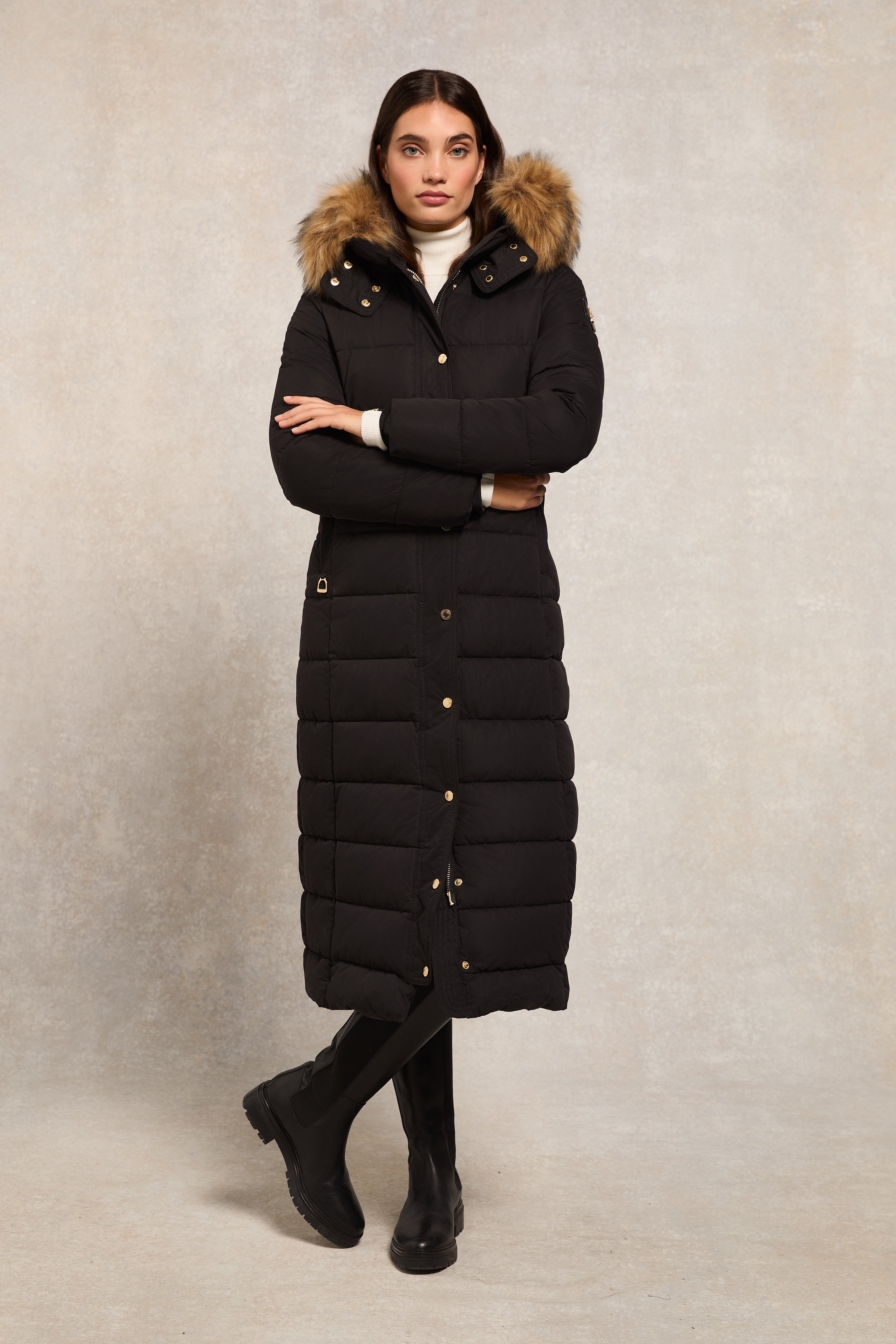 Stoneleigh Longline Coat -    black -  XS