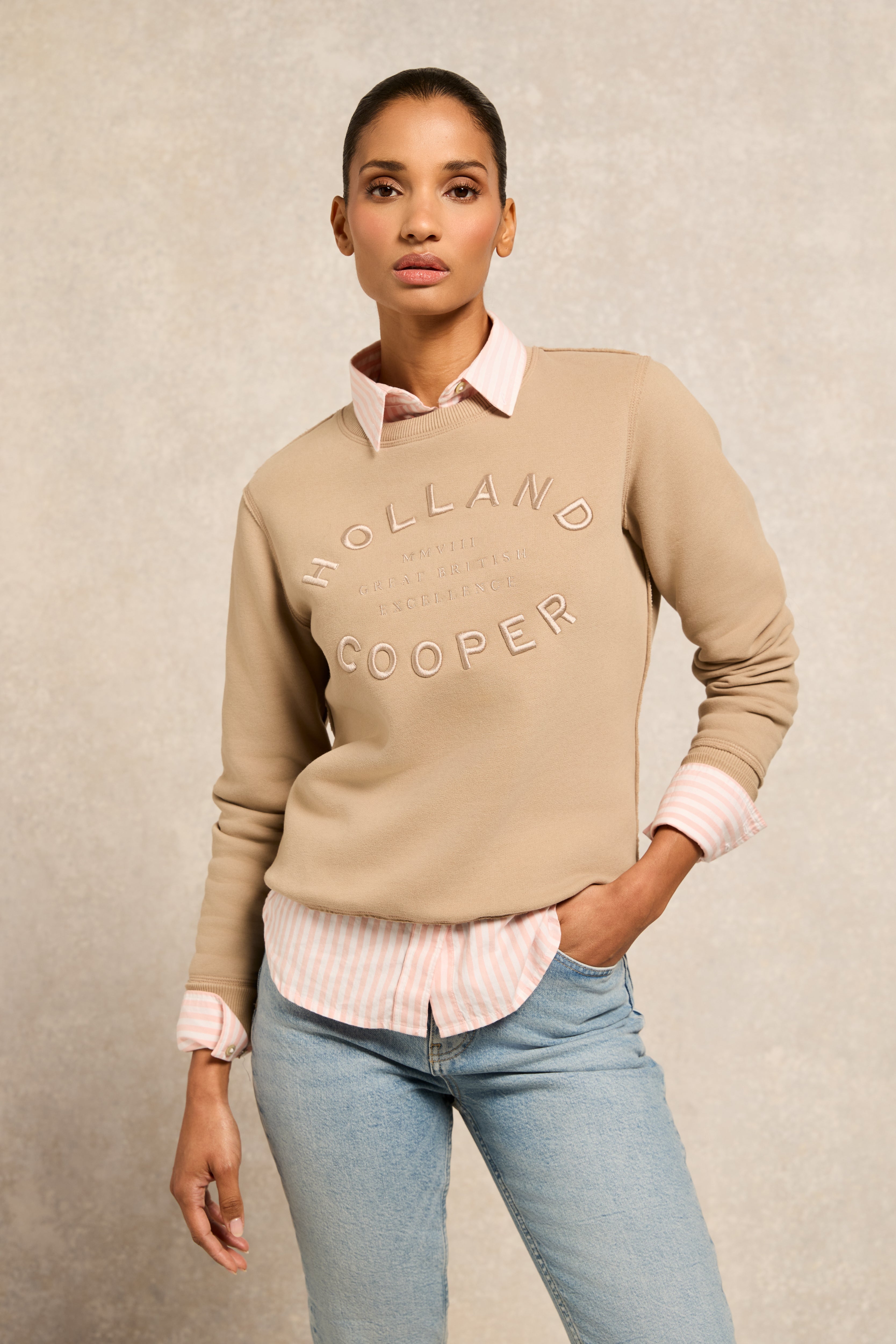 Varsity Crew - oatmeal - XL