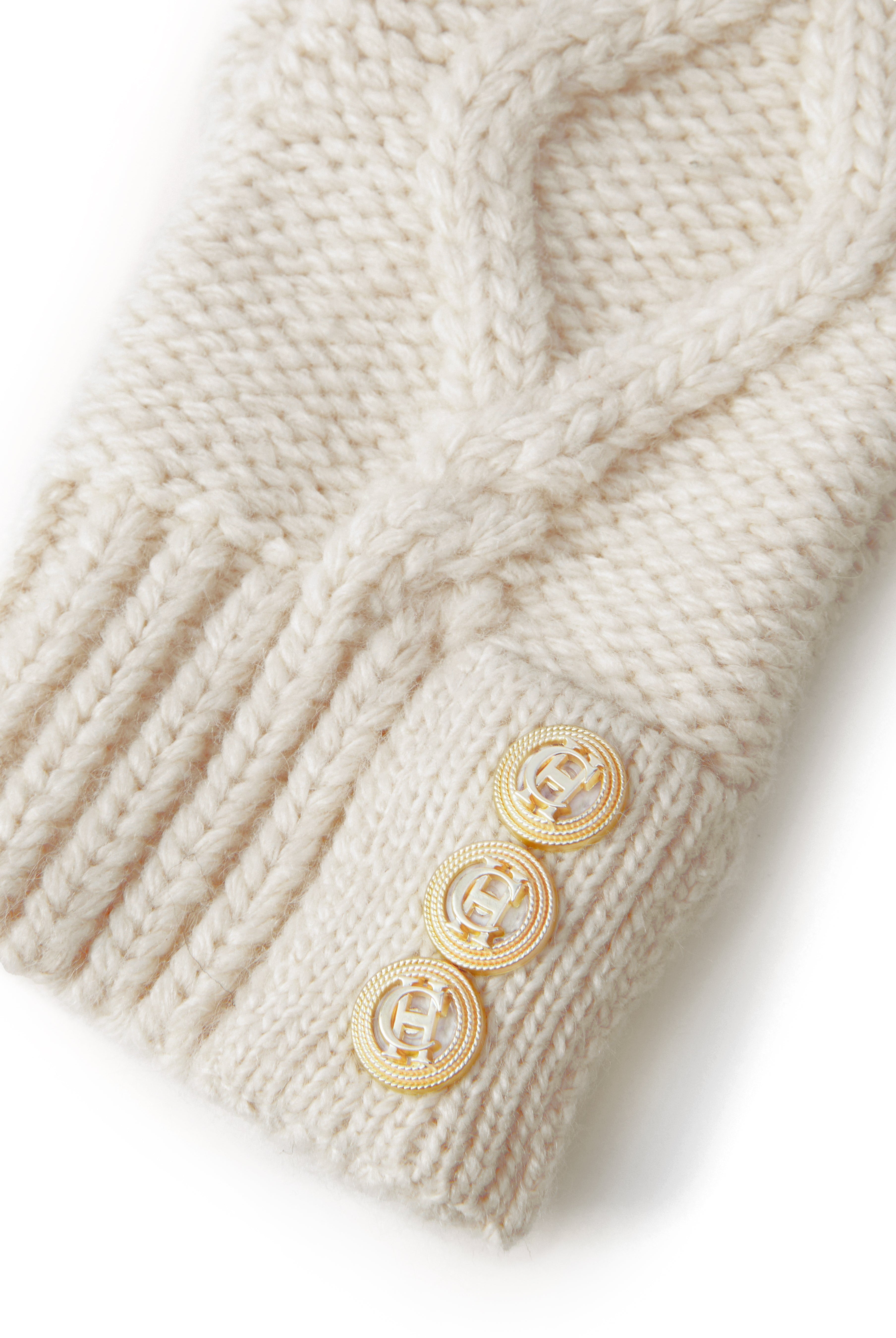Cortina Fingerless Gloves - oatmeal - View 16
