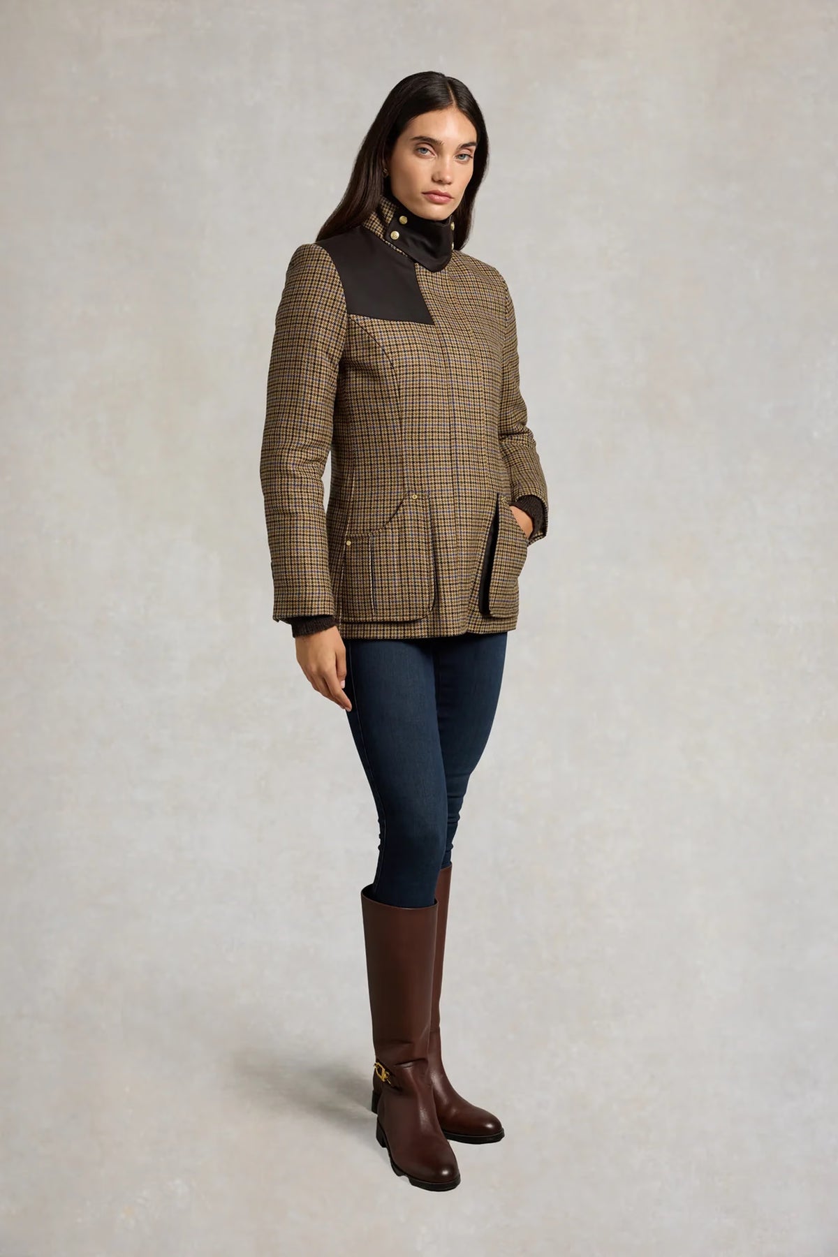 Holland Cooper Country Classic Jacket #Colour_Abbot Check Tweed