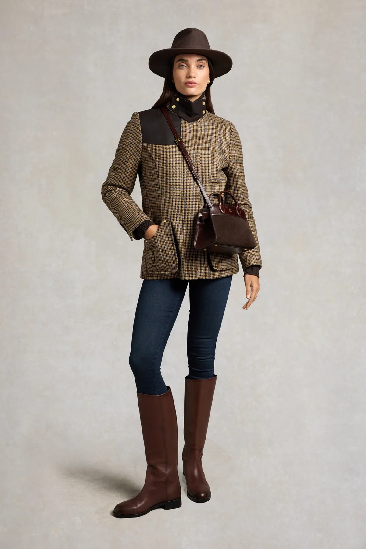 Holland Cooper Country Classic Jacket #Colour_Abbot Check Tweed