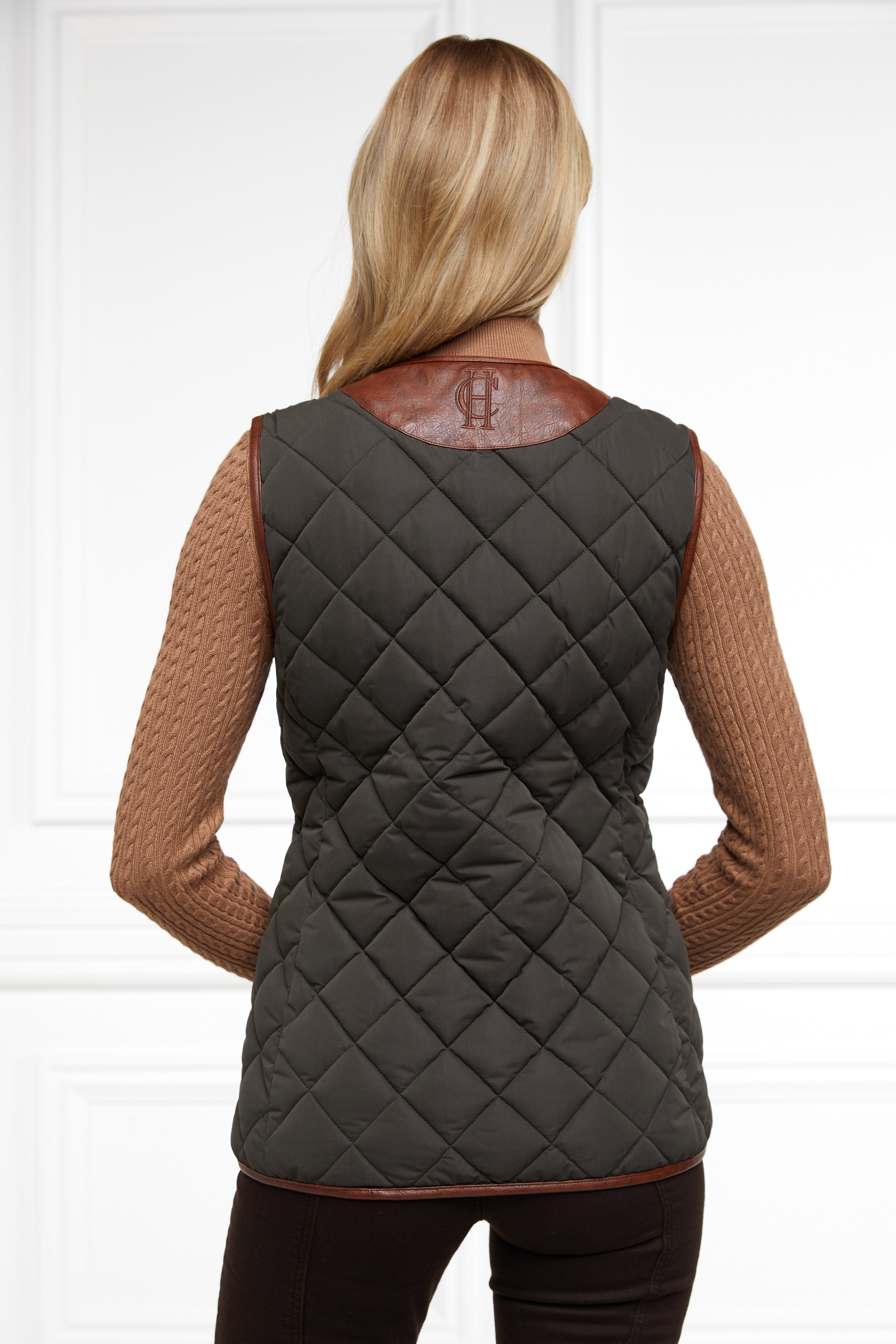 Holland Cooper Dark Olive Adlestrop Gilet #Colour_Dark Olive
