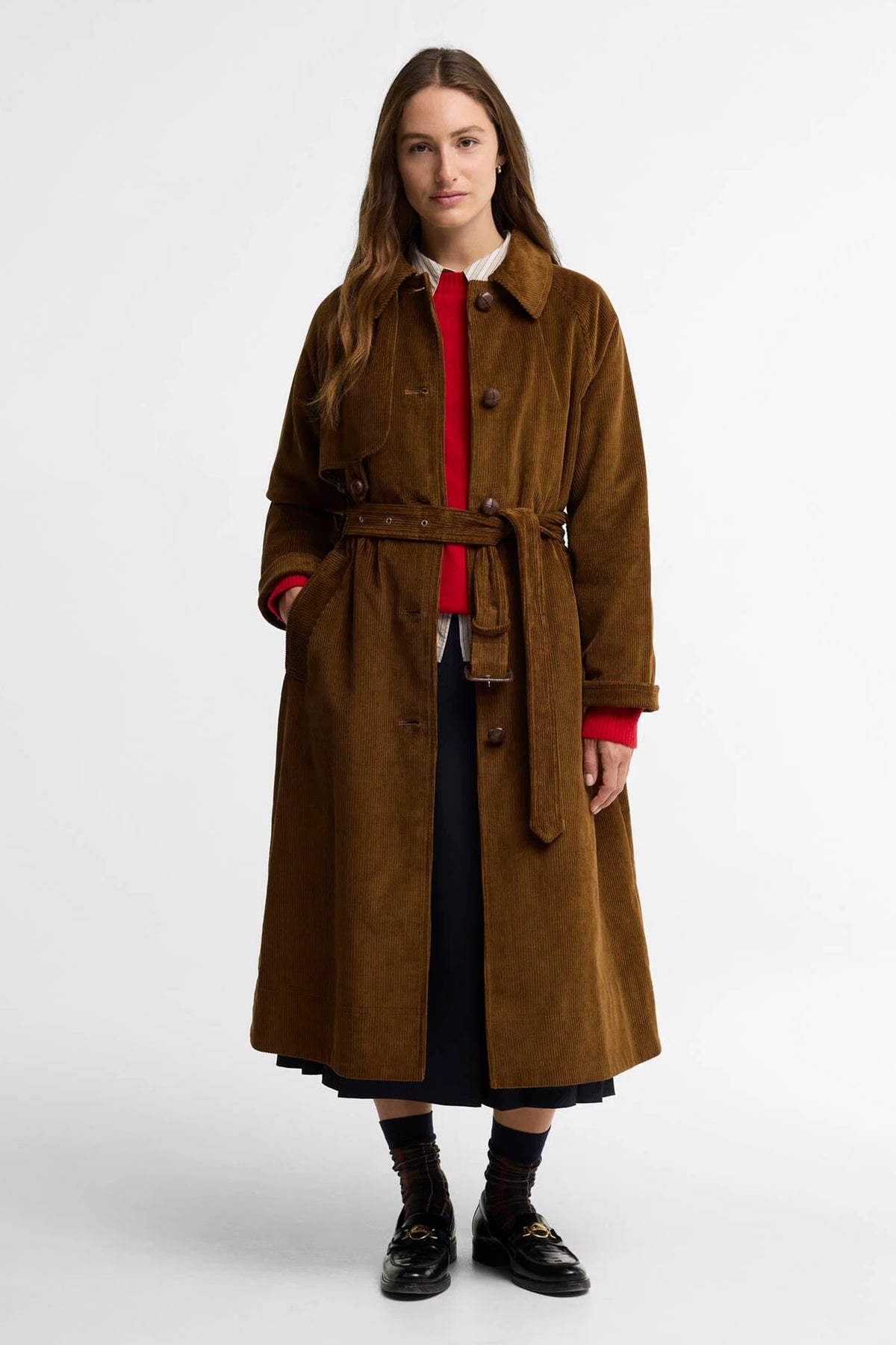 Antonella Cord Trench Casual Jacket