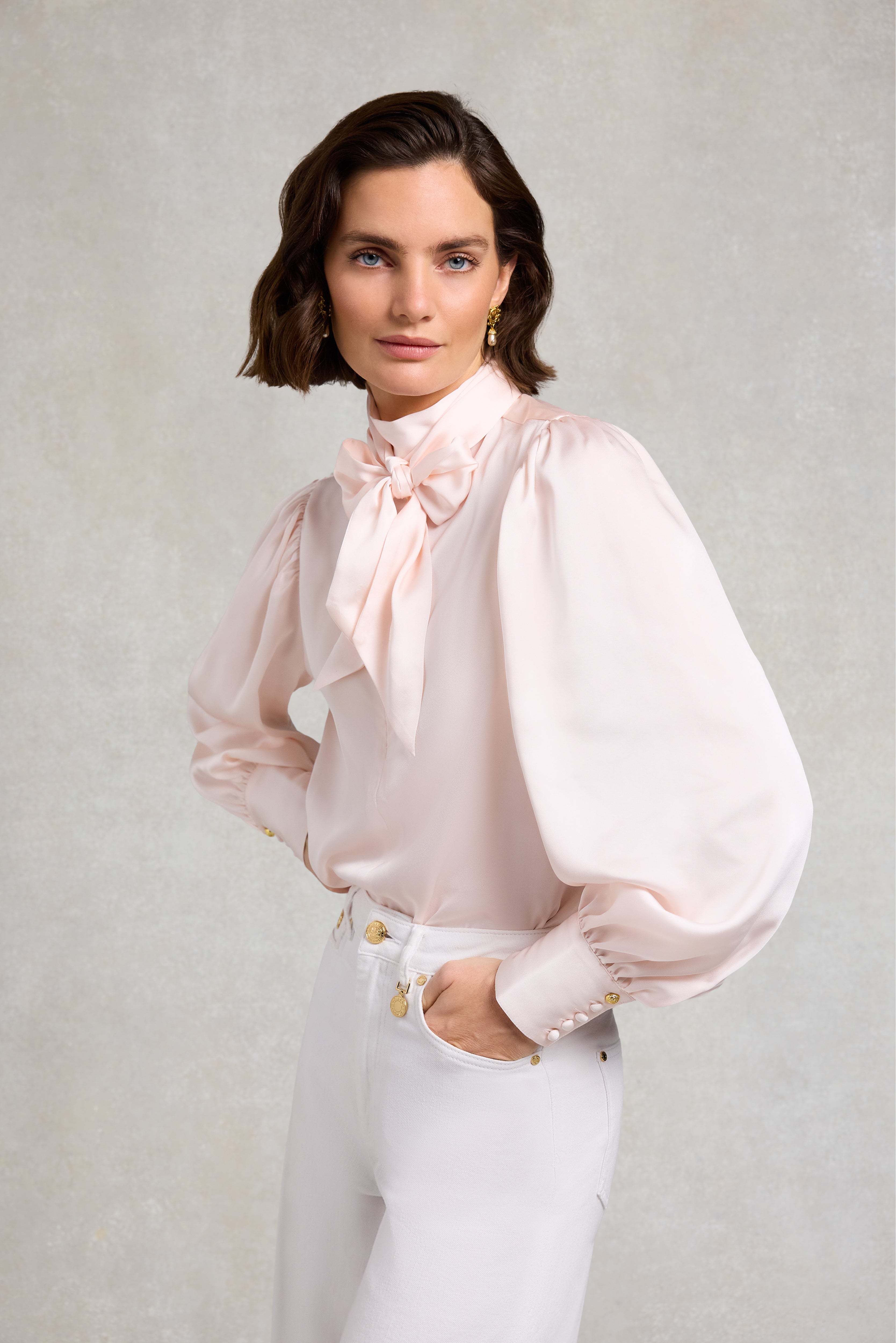 Holland Cooper Blush Ariella Blouse #Colour_Blush