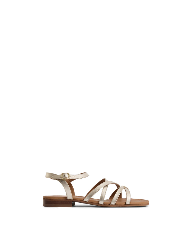 Fairfax & Favor Gold St Ives Sandal #Colour_Gold