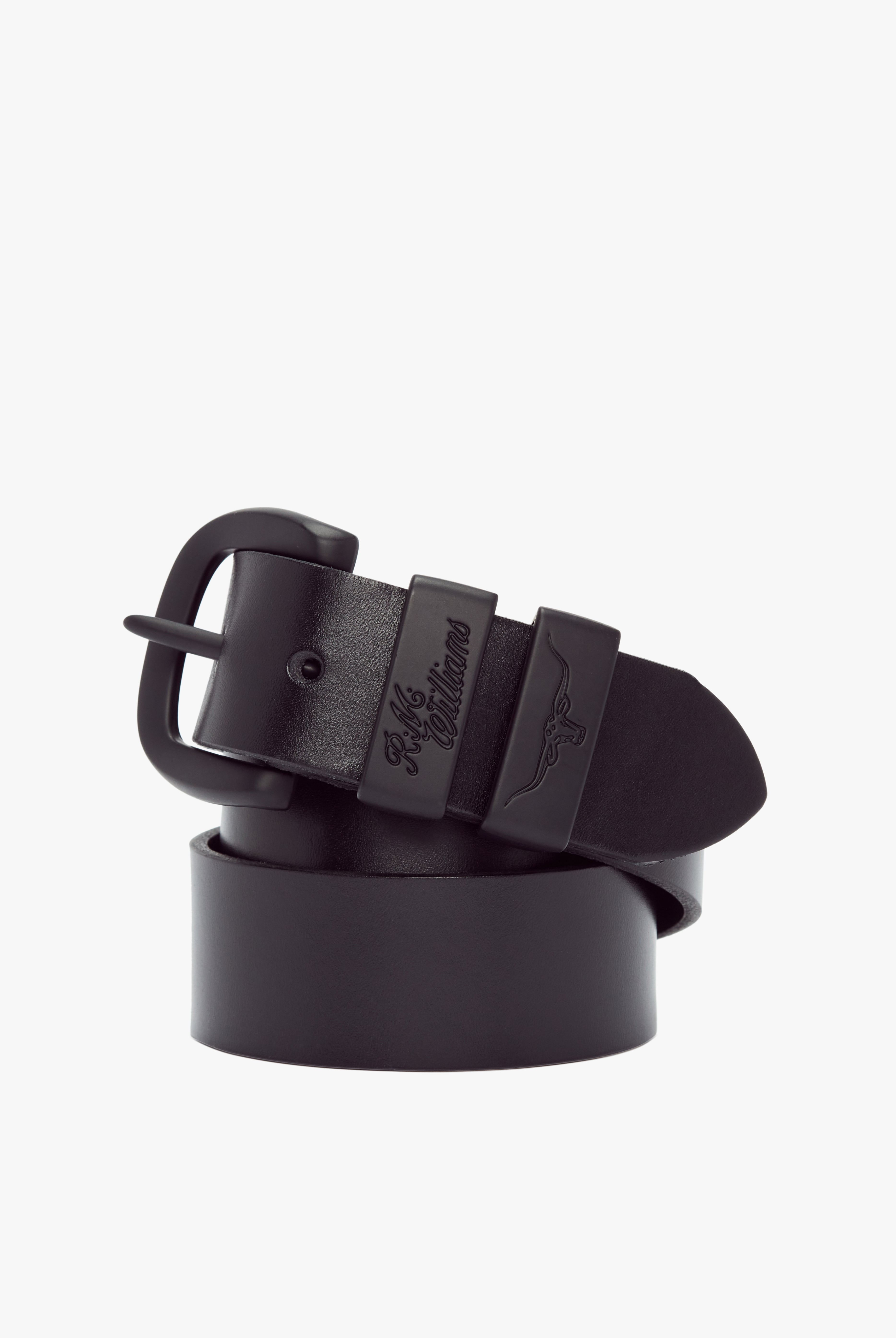 R.M. Williams Drover Belt #Colour_Black/Black