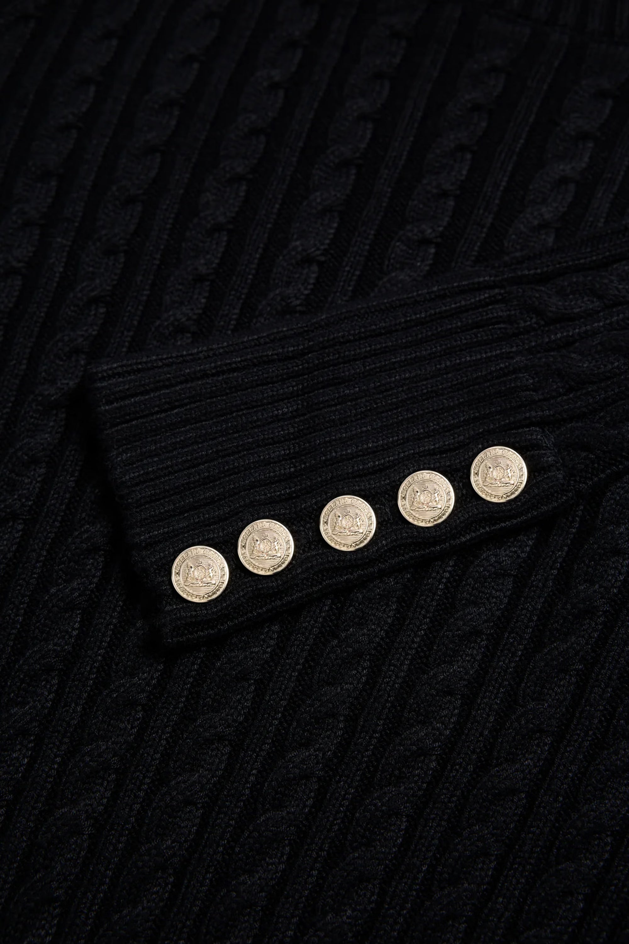 Holland Cooper Seattle Cable Crew Knit #Colour_Black