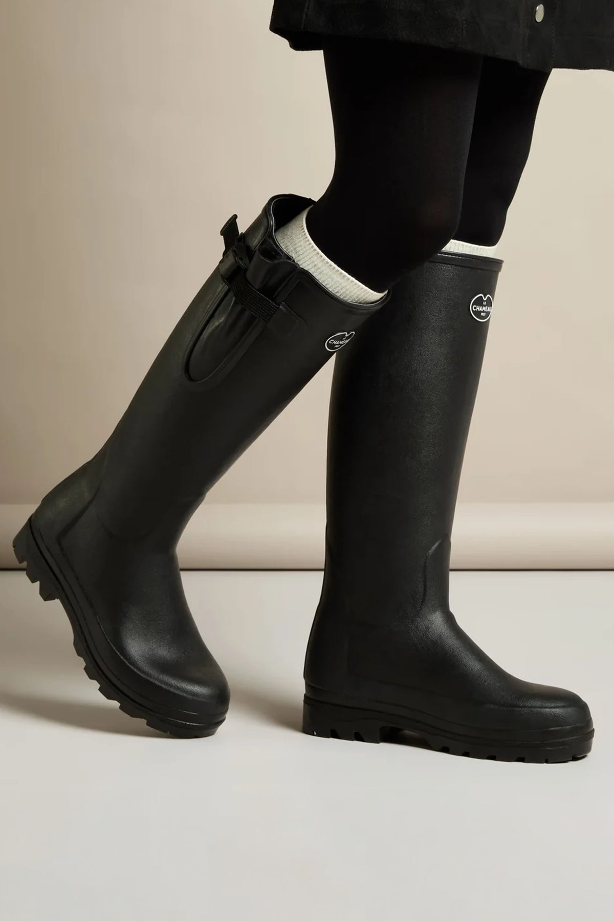 Le Chameau Women's Vierzonord Neoprene Lined Wellington Boot #Colour_Vert Chameau/Black