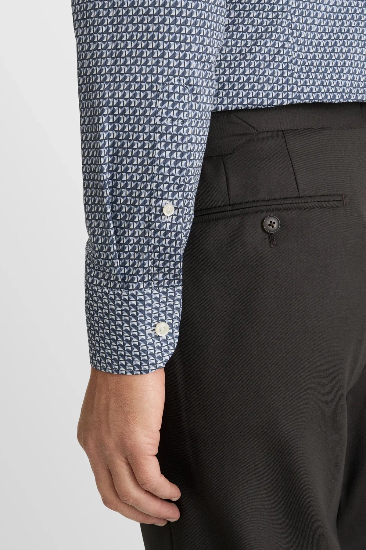 Geometric Signature Twill Shirt