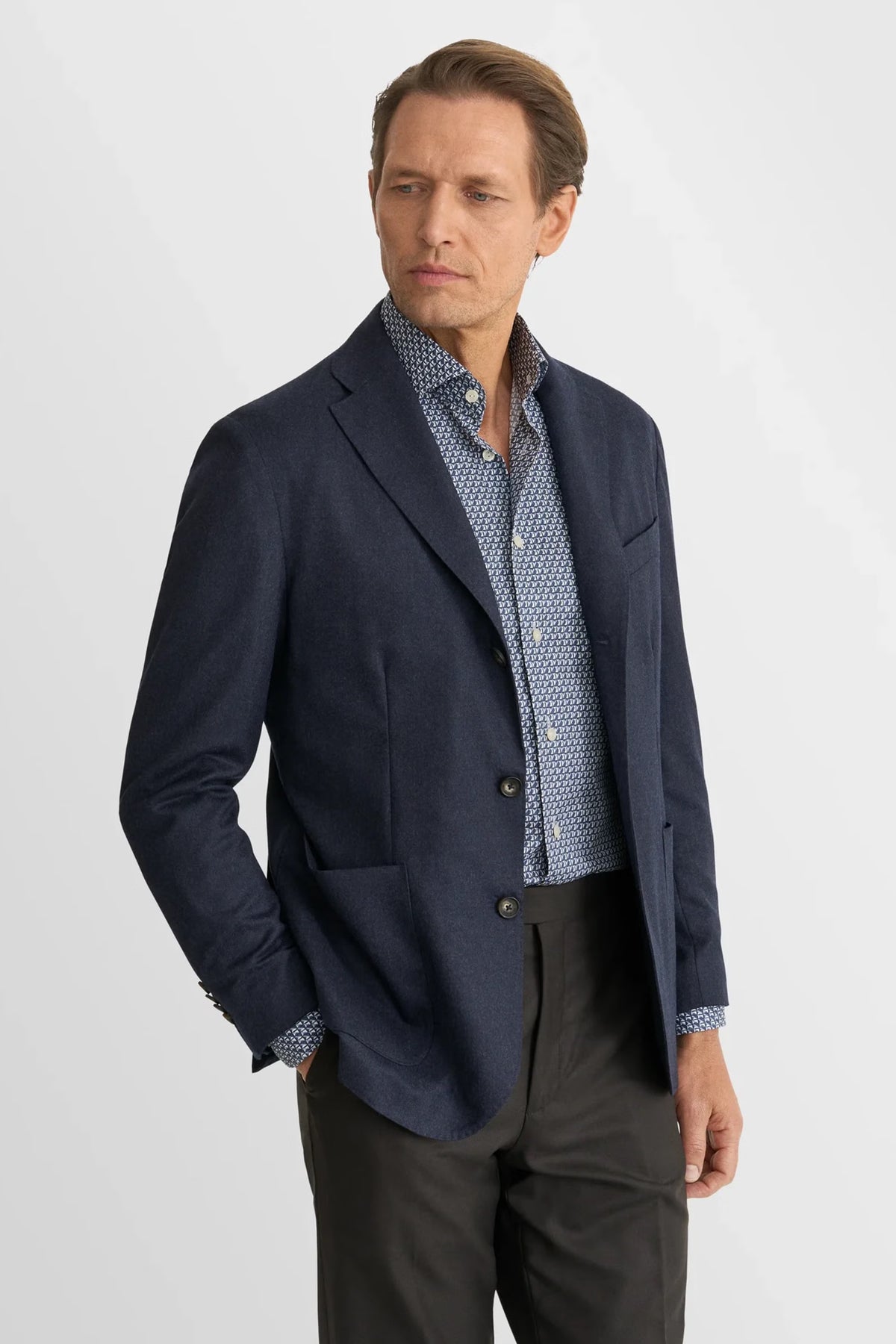 Geometric Signature Twill Shirt