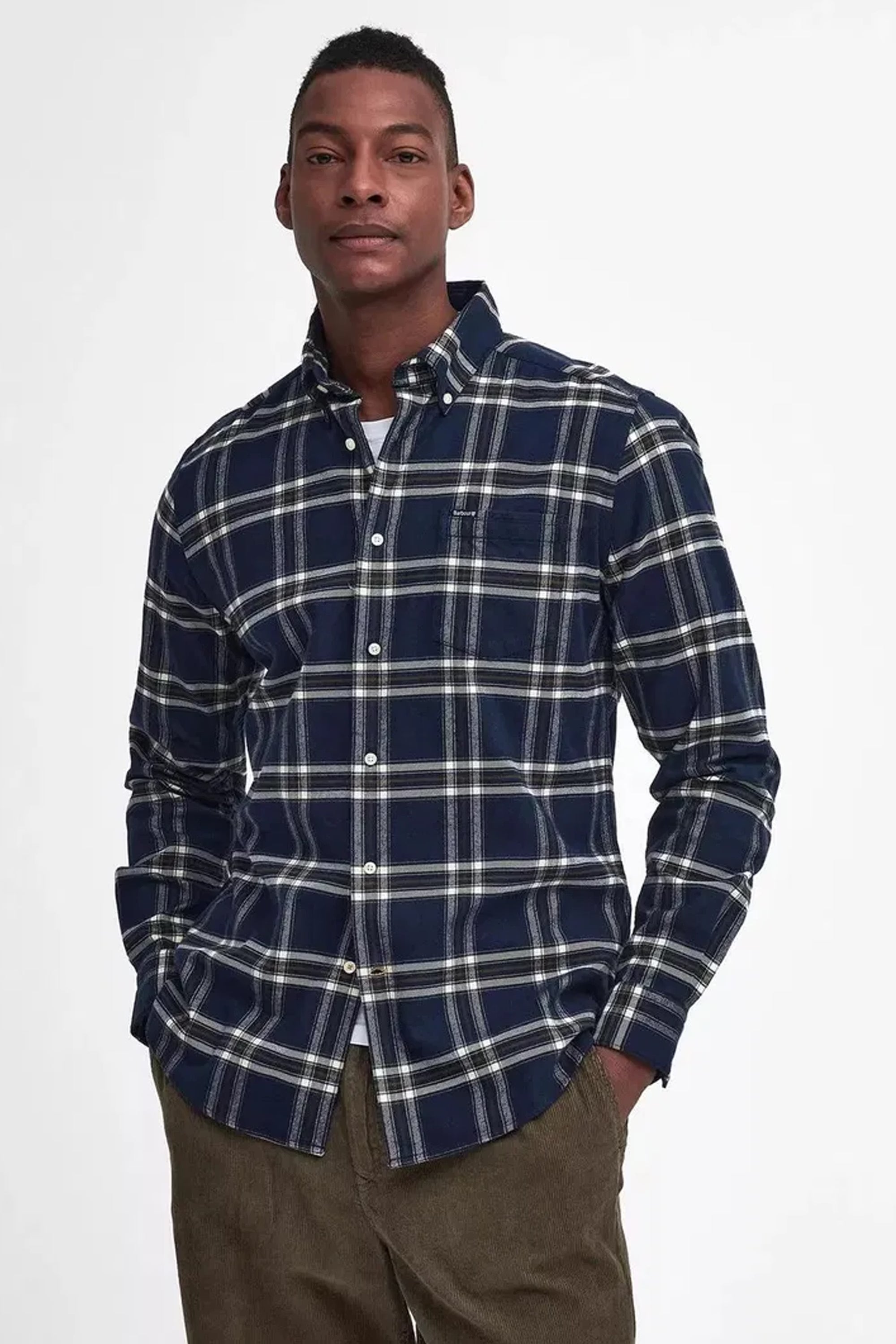 Barbour Bromley Tailored Shirt #Colour_Navy
