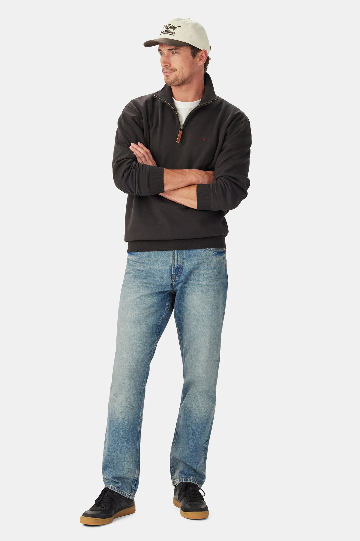 R.M. Williams Mulyungarie 1/4 Zip Sweatshirt #Colour_Charcoal