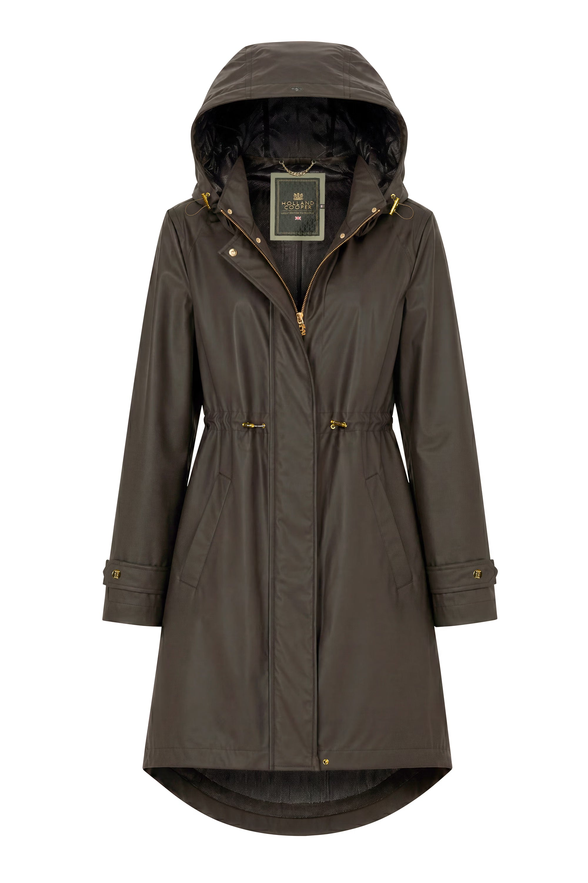 Holland Cooper Chartwell Waterproof Parka #Colour_Chocolate