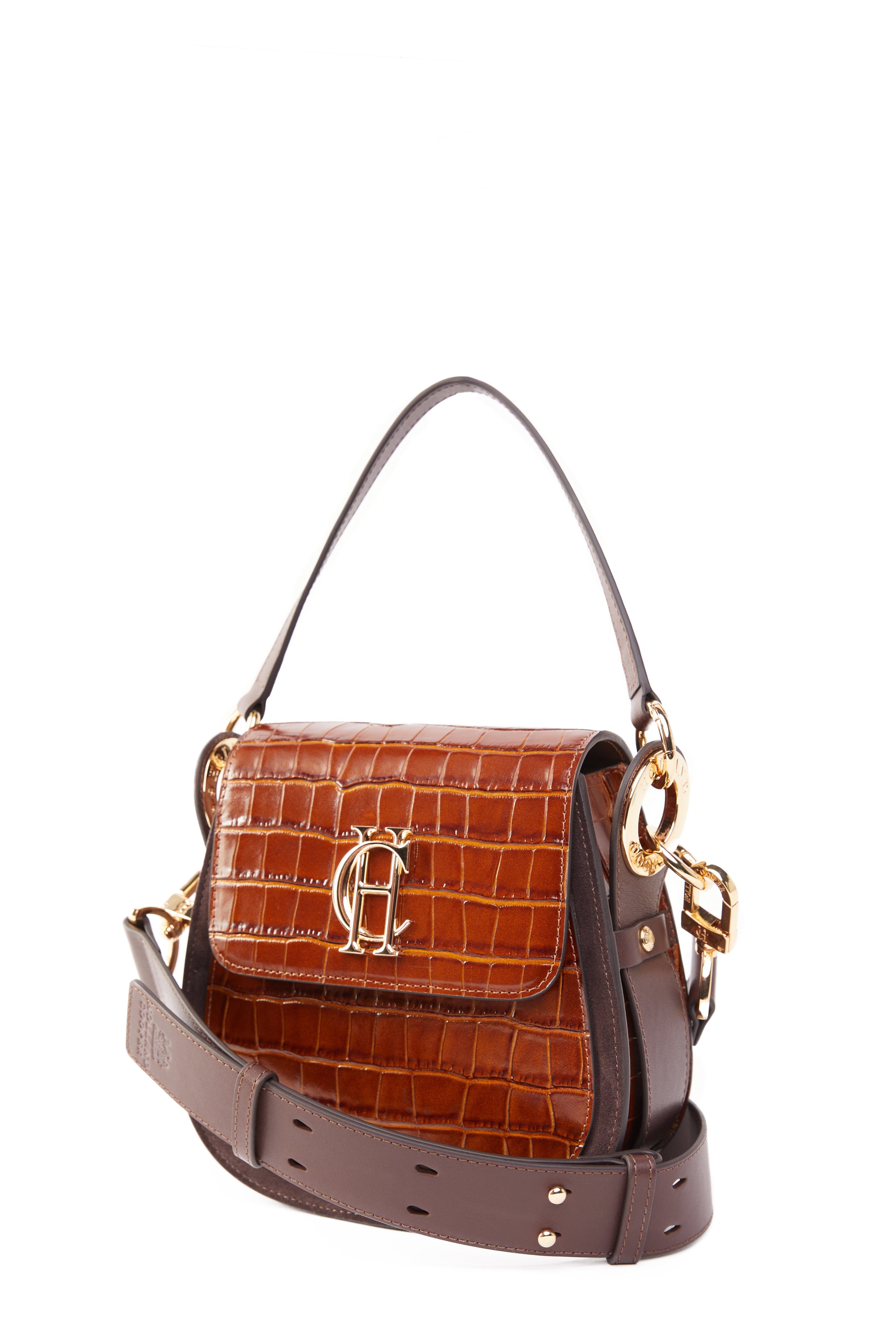 Chelsea Saddle Bag - tan croc - View 42