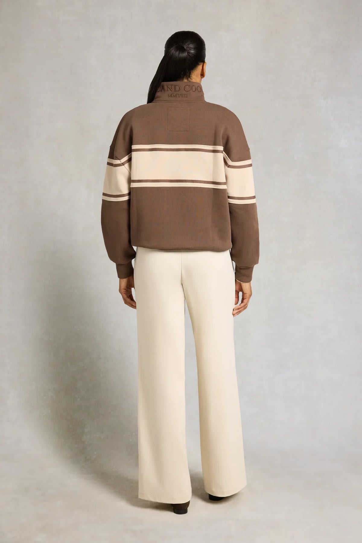 Relaxed Signature Quarter Zip Sweat