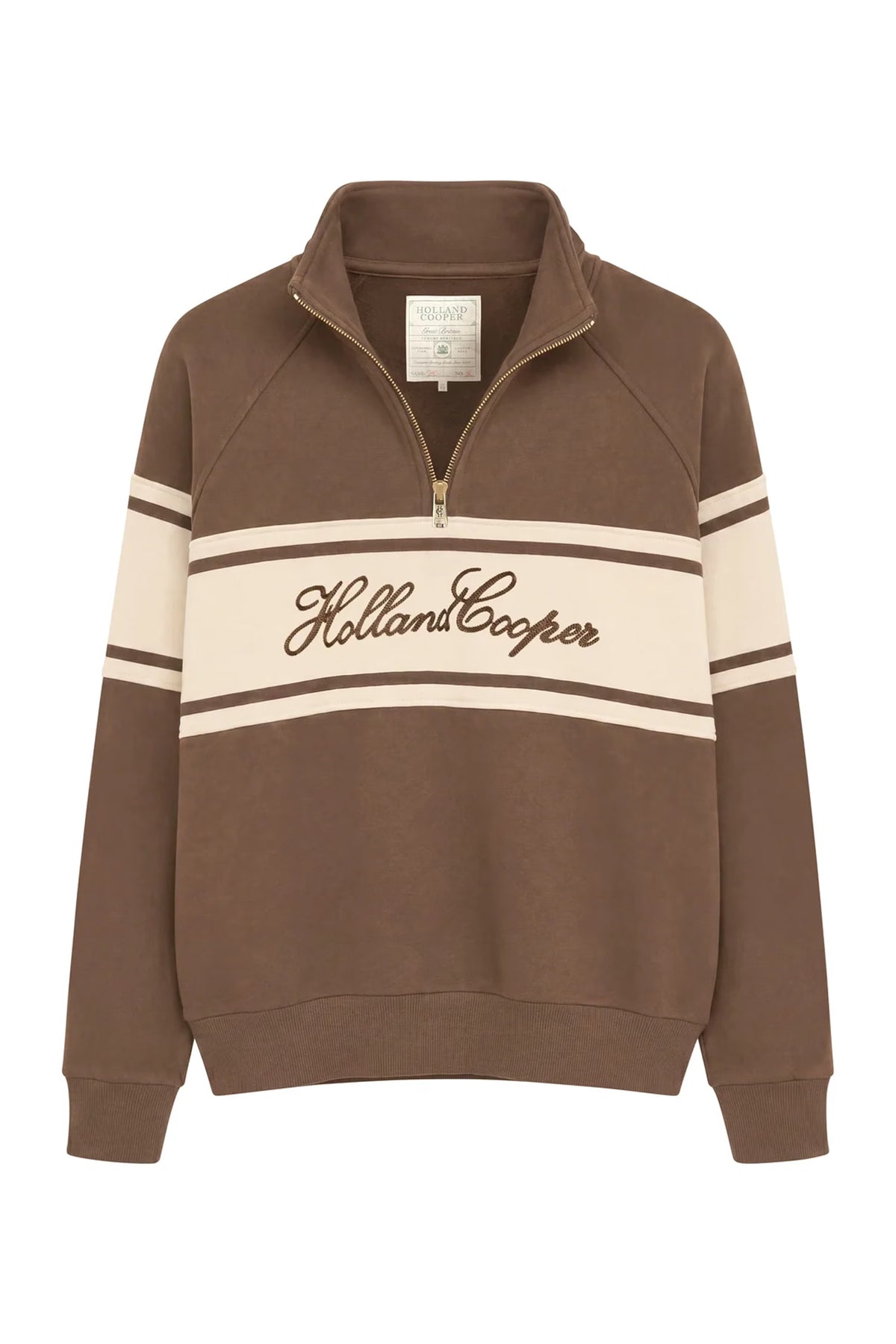 Relaxed Signature Quarter Zip Sweat