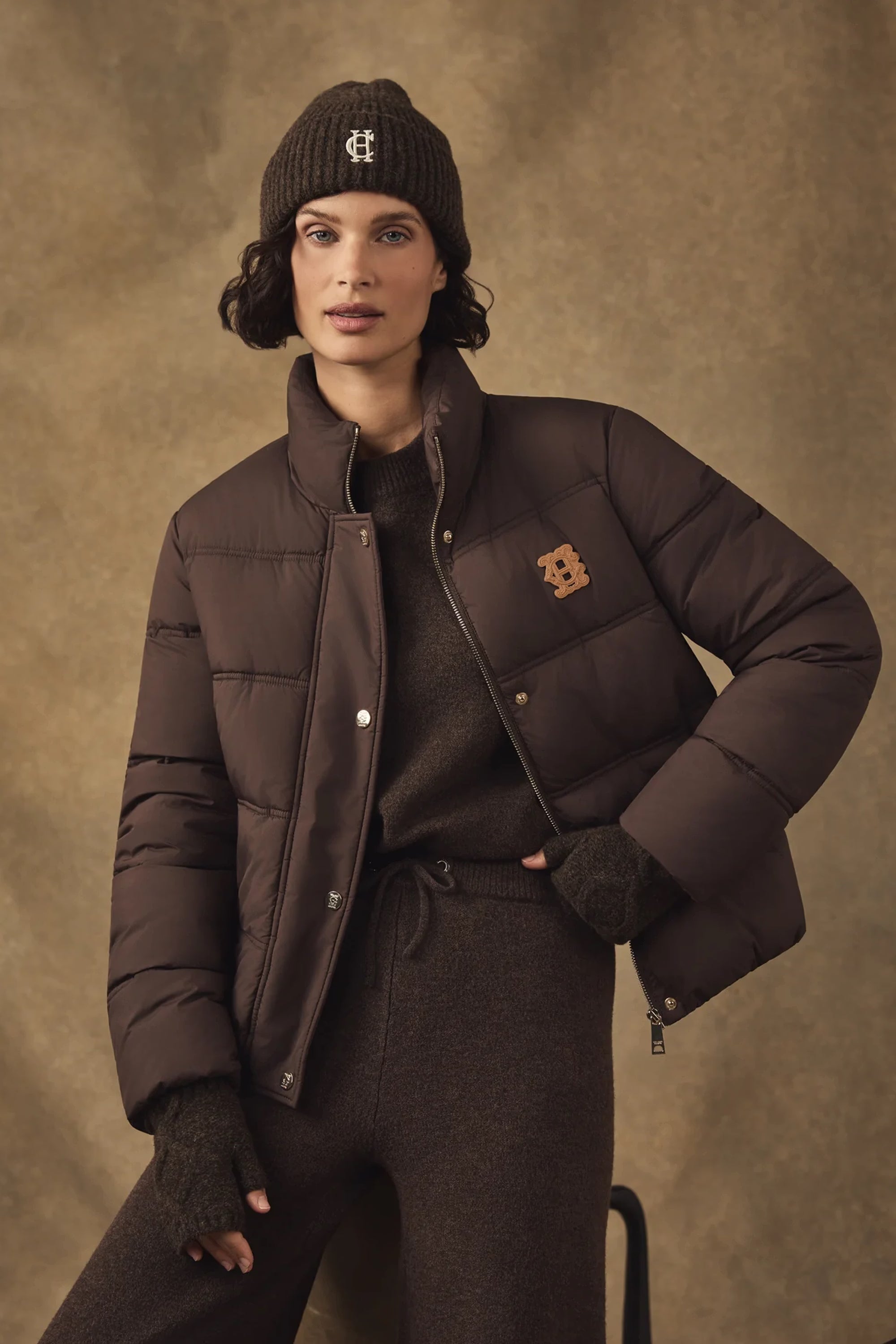 Holland Cooper Milton Padded Jacket #Colour_Chocolate