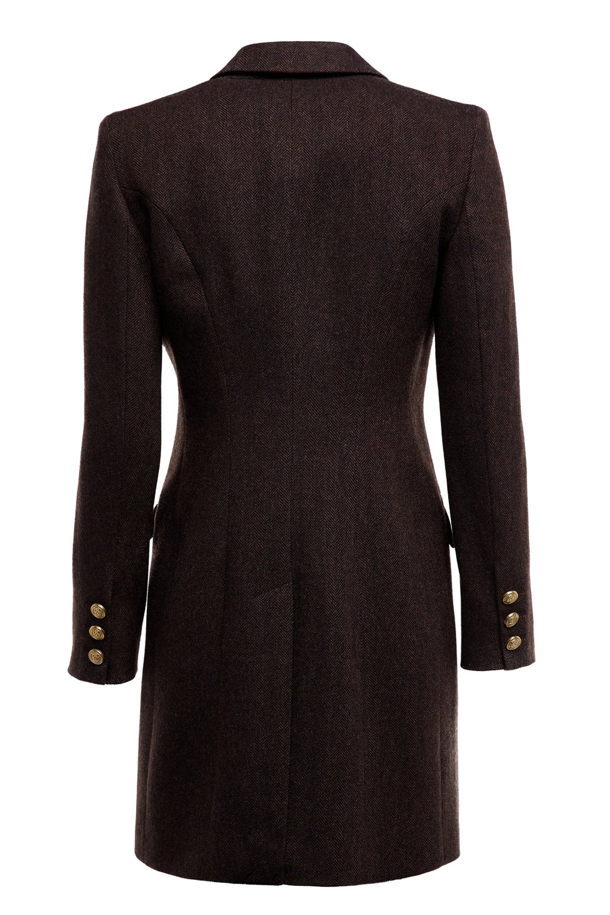 Holland Cooper Highgrove Coat #Colour_Chocolate Herringbone