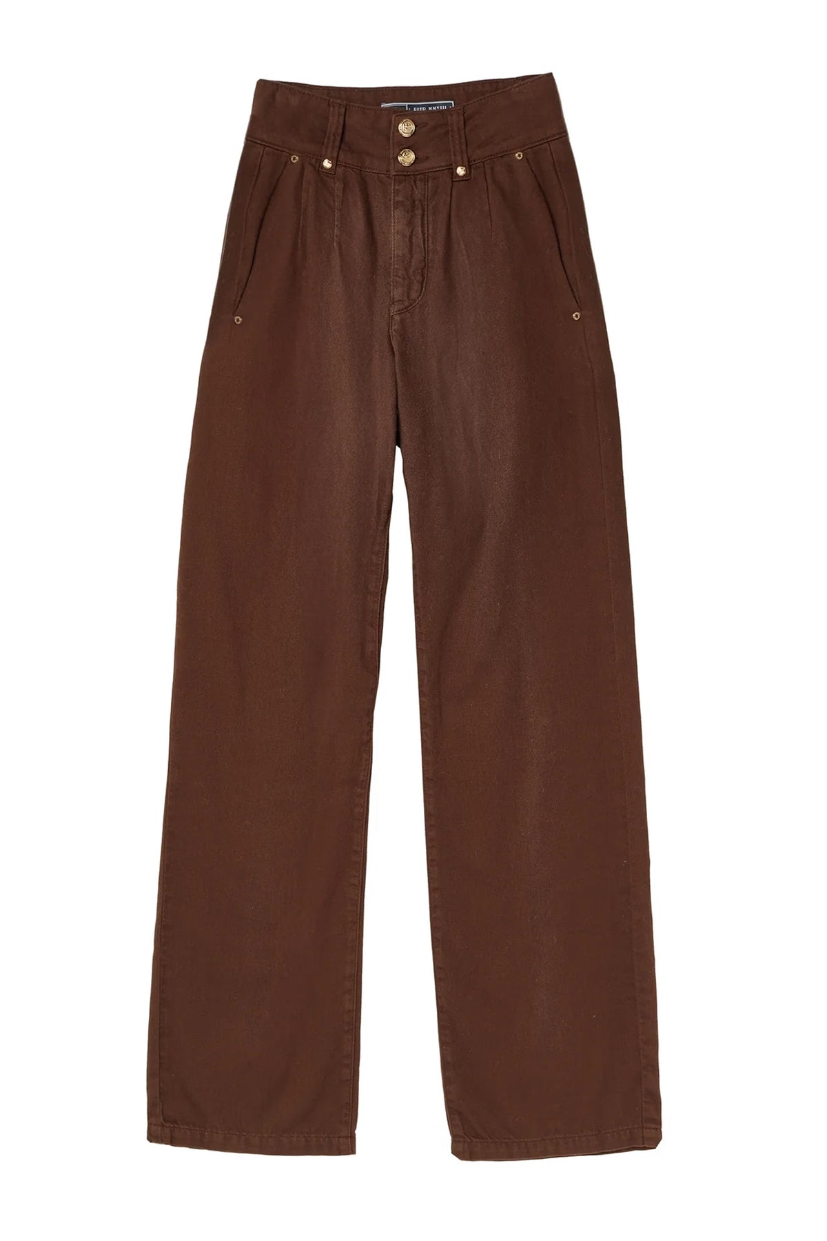 Holland Cooper Tailored Wide Leg Jean #Colour_Chocolate