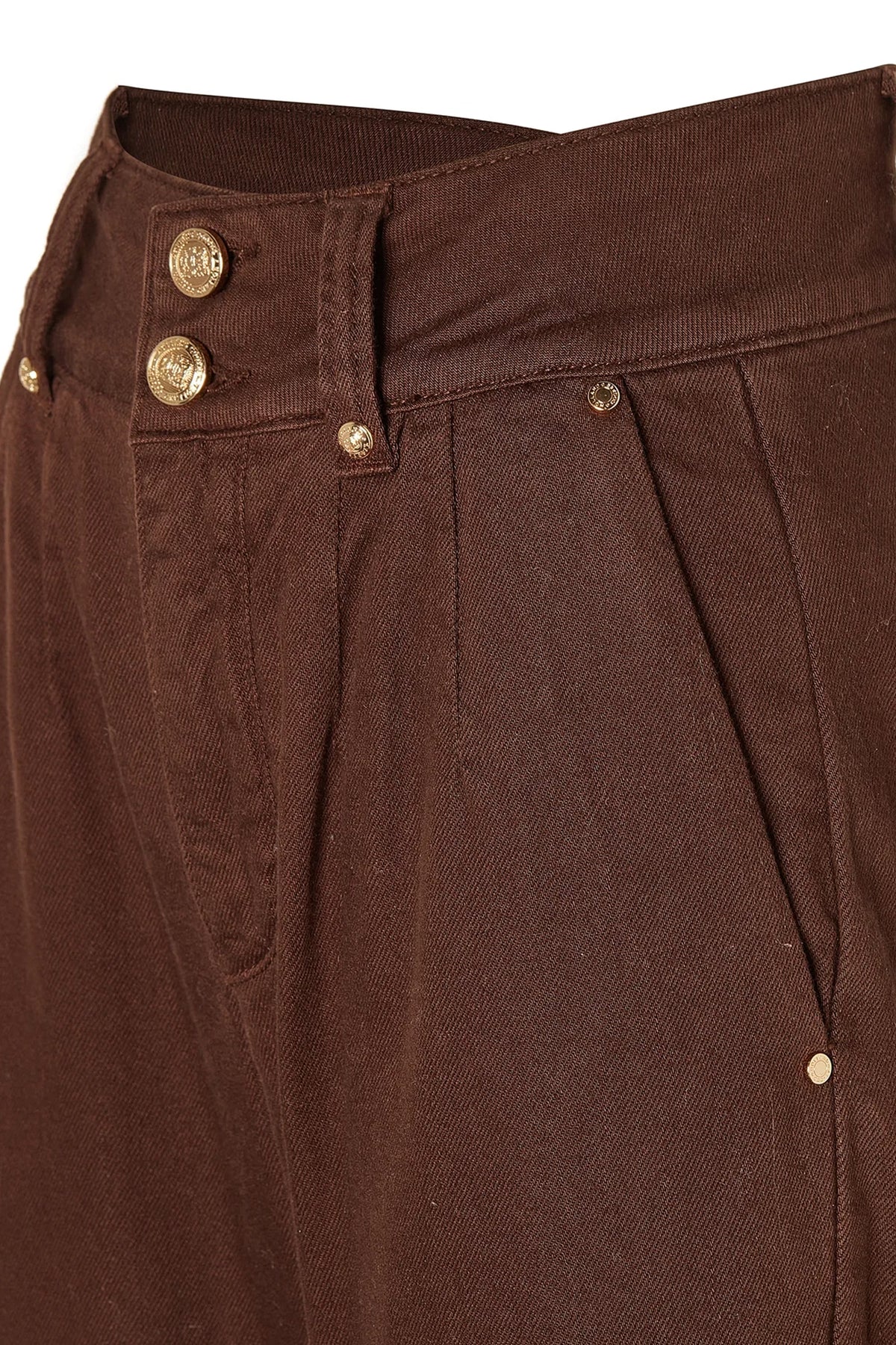 Holland Cooper Tailored Wide Leg Jean #Colour_Chocolate