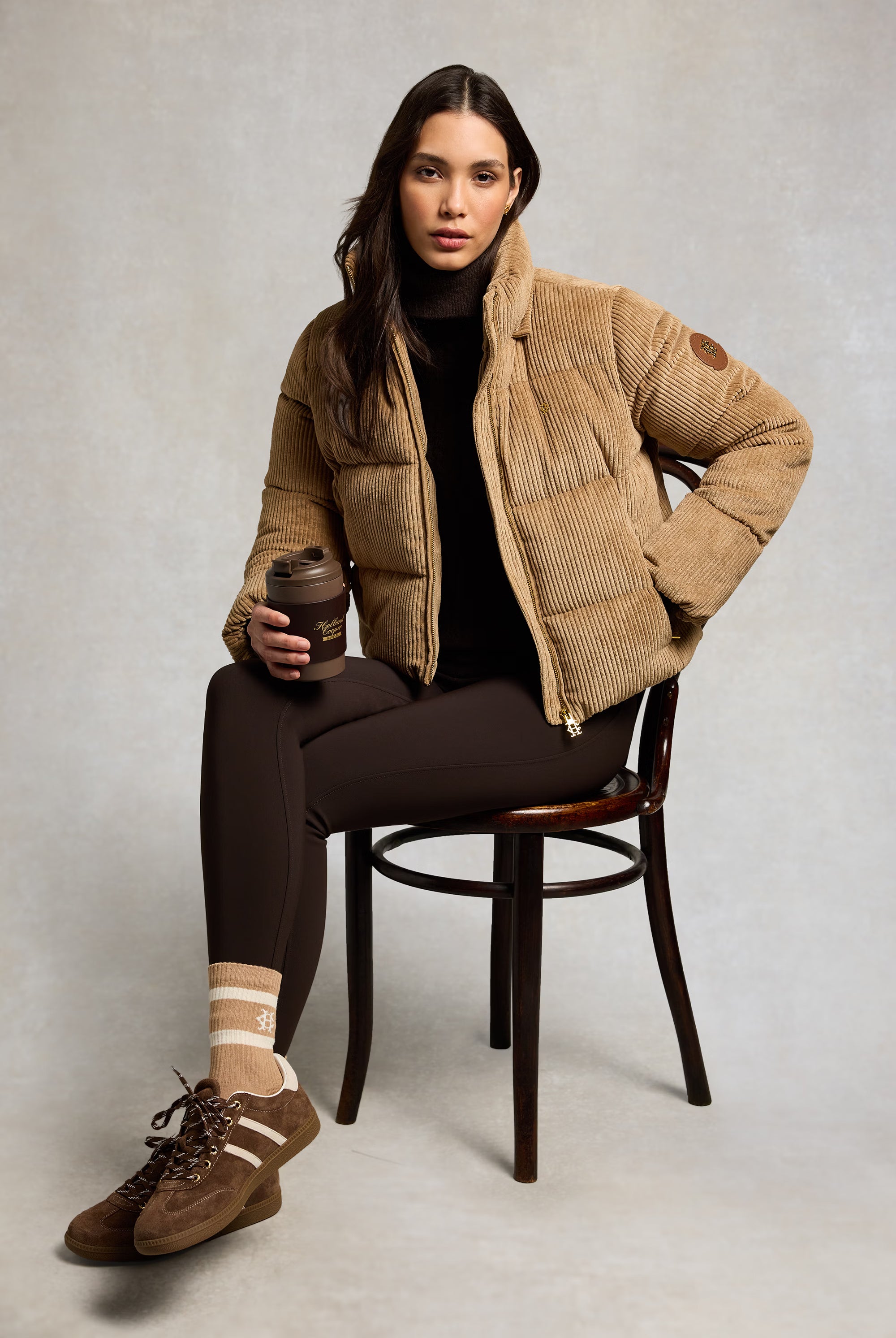 Holland Cooper Knightsbridge Court Trainer #Colour_Chocolate