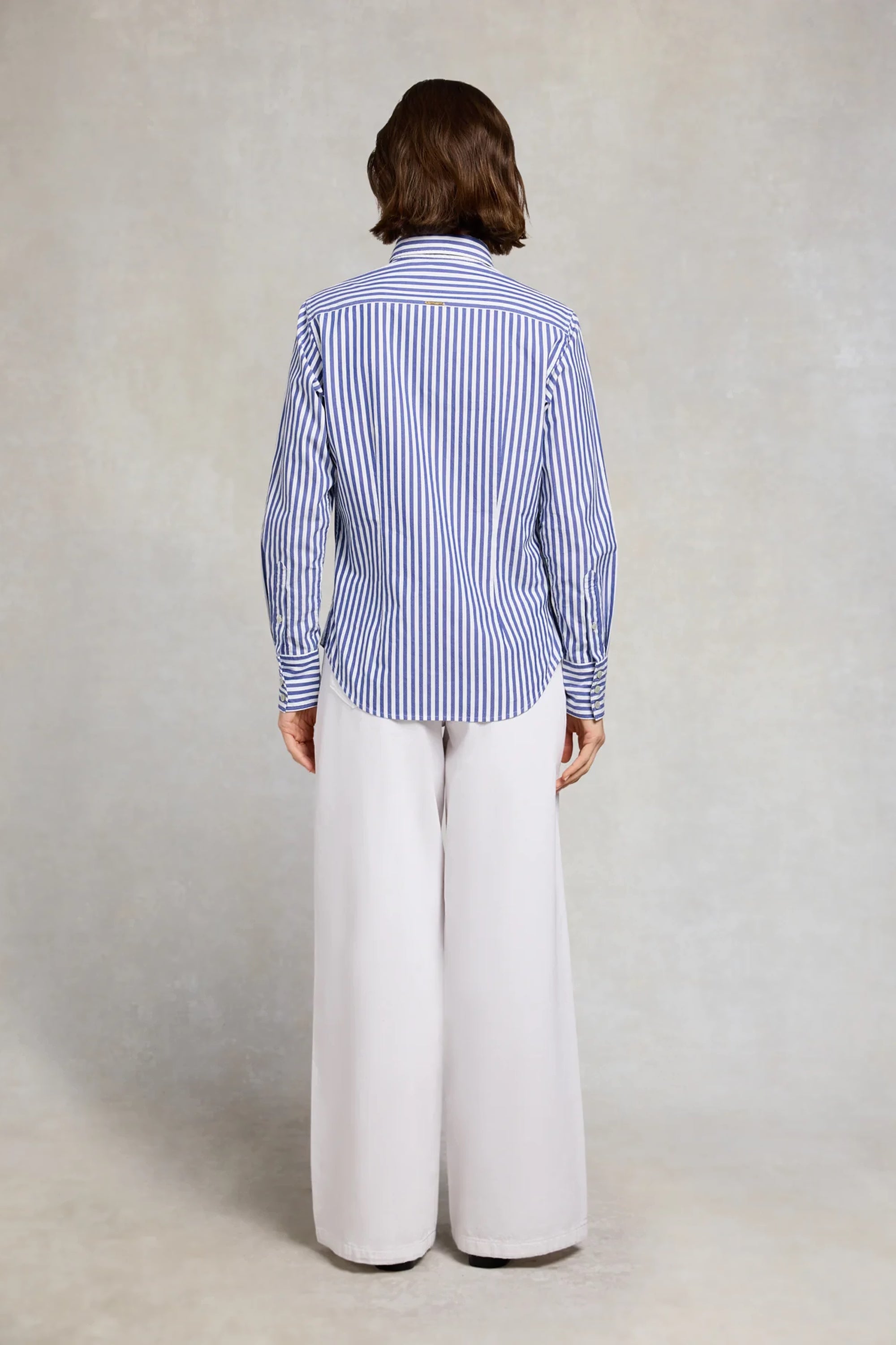 Holland Cooper Classic Button Down Shirt #Colour_Navy Stripe