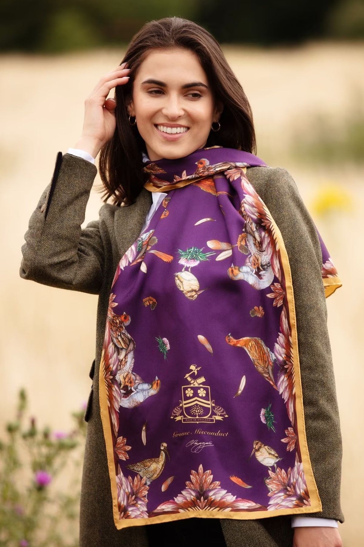 Classic Grouse Misconduct Silk Scarf