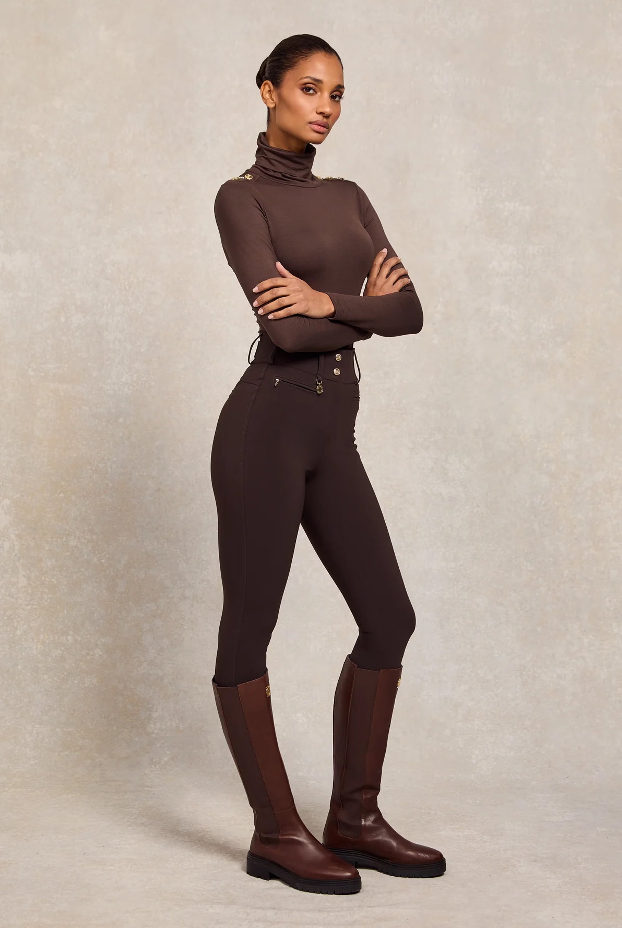 Holland Cooper Contour Trouser #Colour_Chocolate