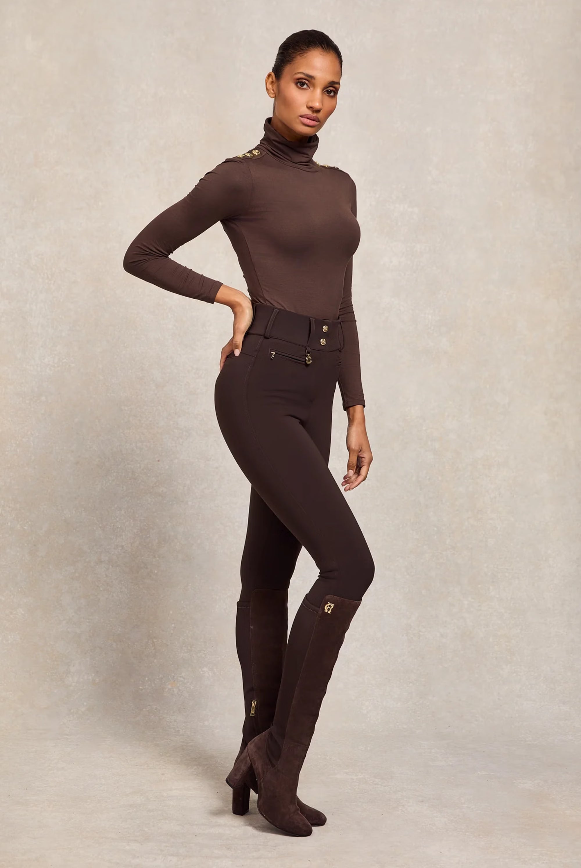 Holland Cooper Contour Trouser #Colour_Chocolate