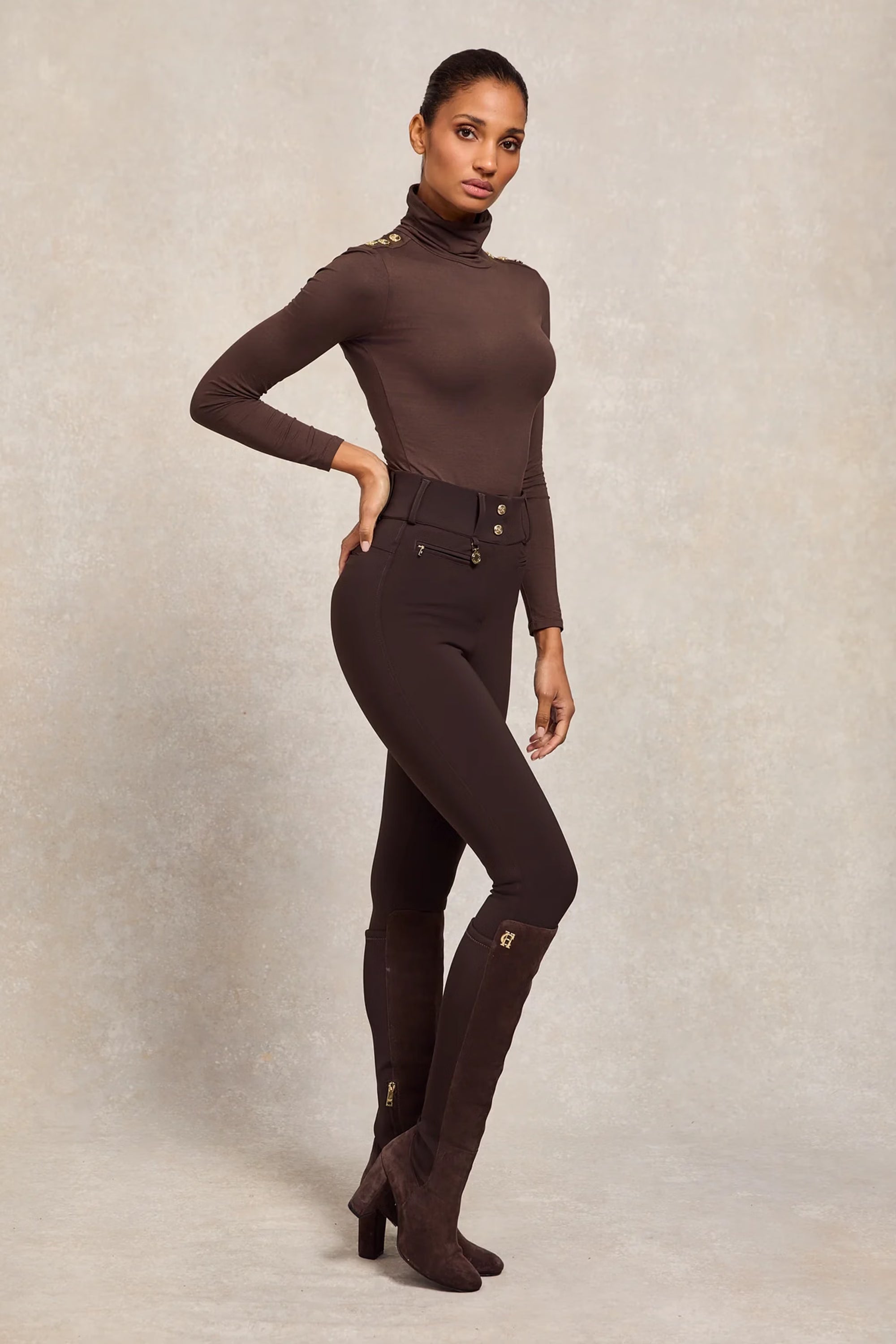 Holland Cooper Contour Trouser #Colour_Chocolate