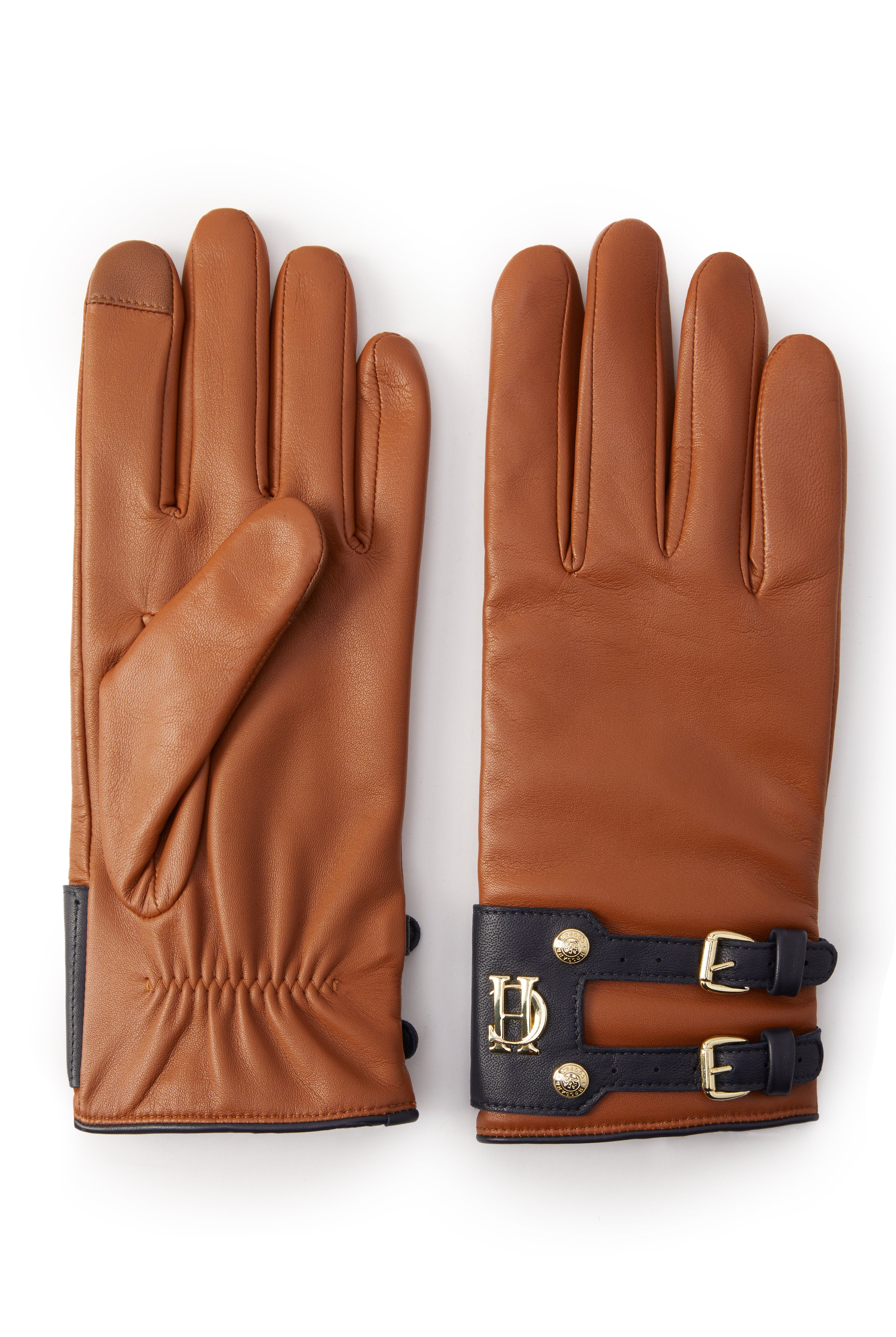 Contrast Leather Gloves - Gallery Image 41