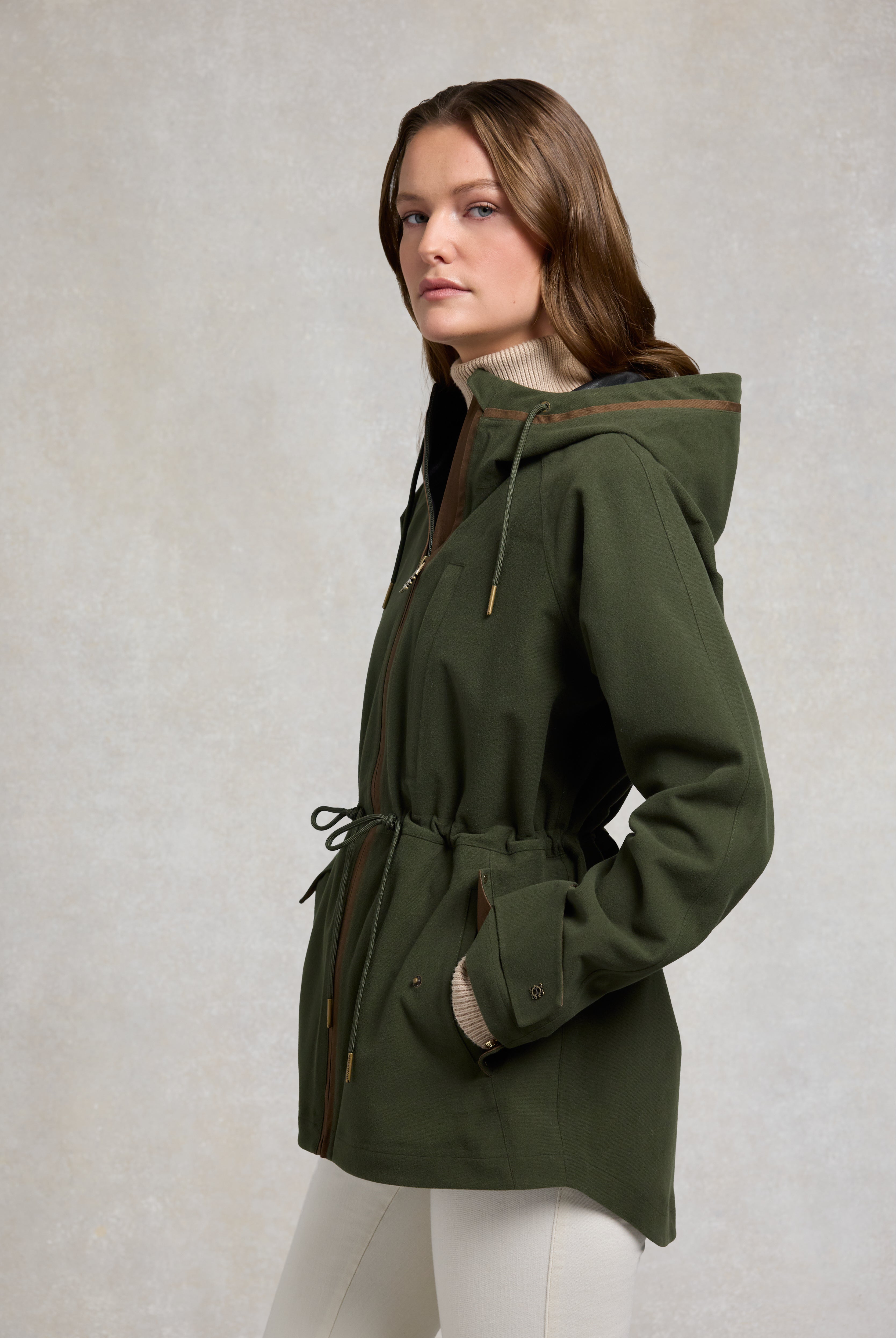 Holland Cooper Khaki Country Parka #Colour_Khaki