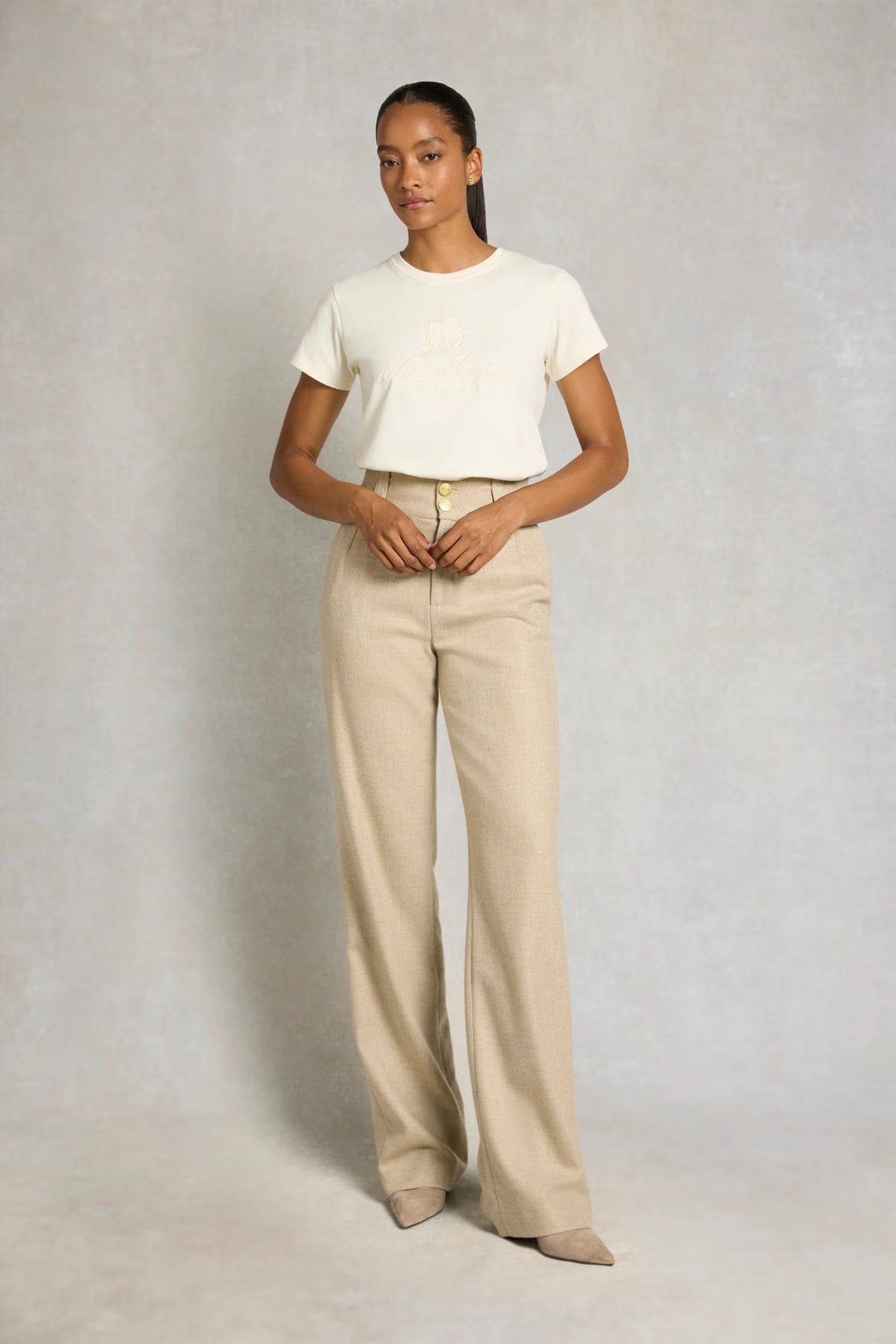 Holland Cooper Ivy League Tee #Colour_Cream