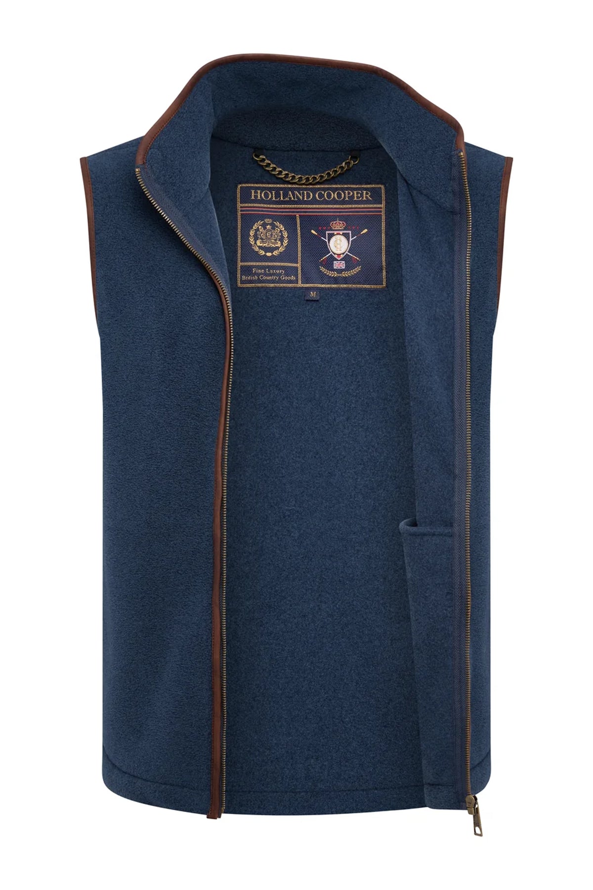 Holland Cooper Men's Country Fleece Gilet #Colour_Dusty Blue