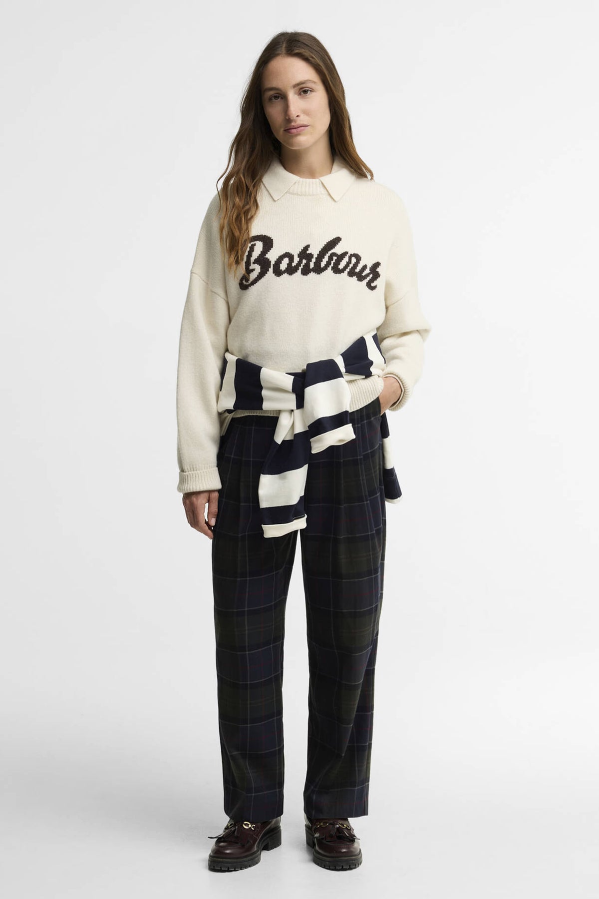 Barbour Ivybridge Knitted Jumper #Colour_Ecru