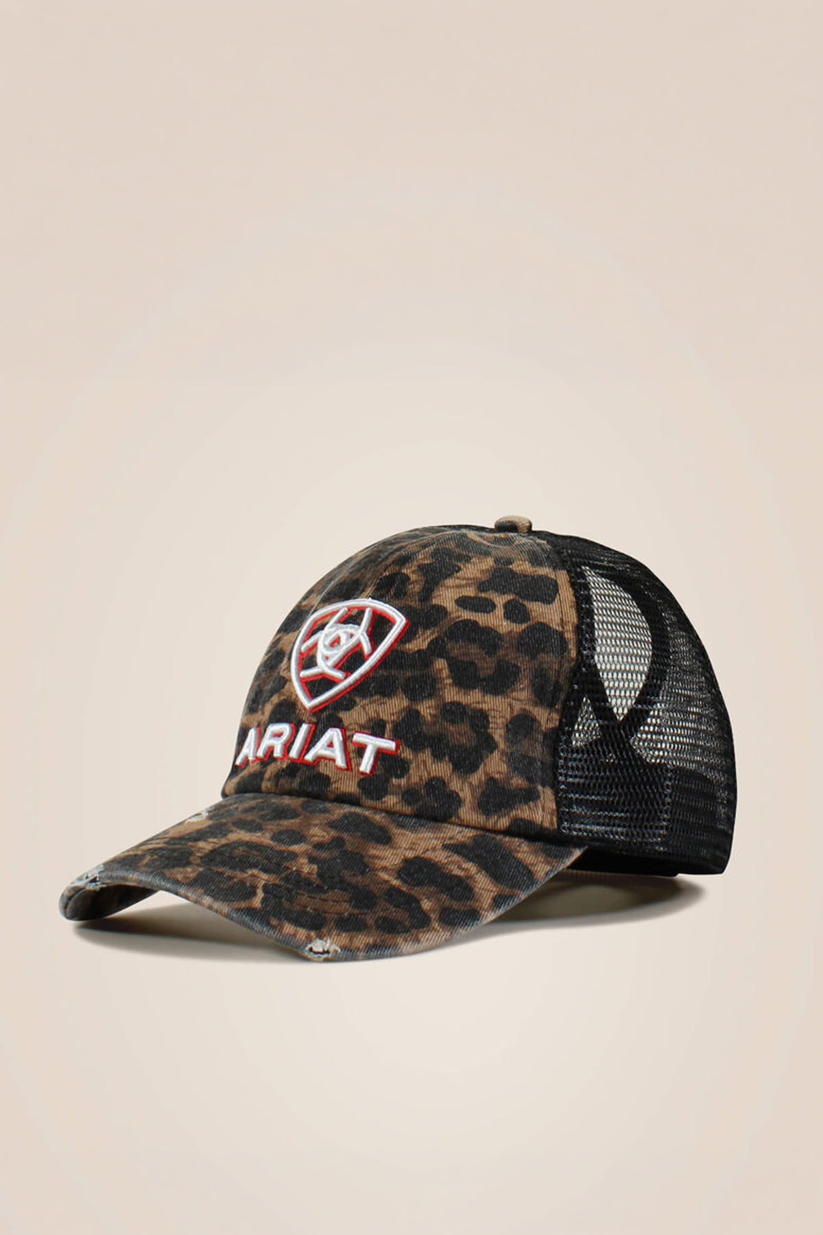 Ariat Embossed Logo Cheetah Cap #Colour_Black