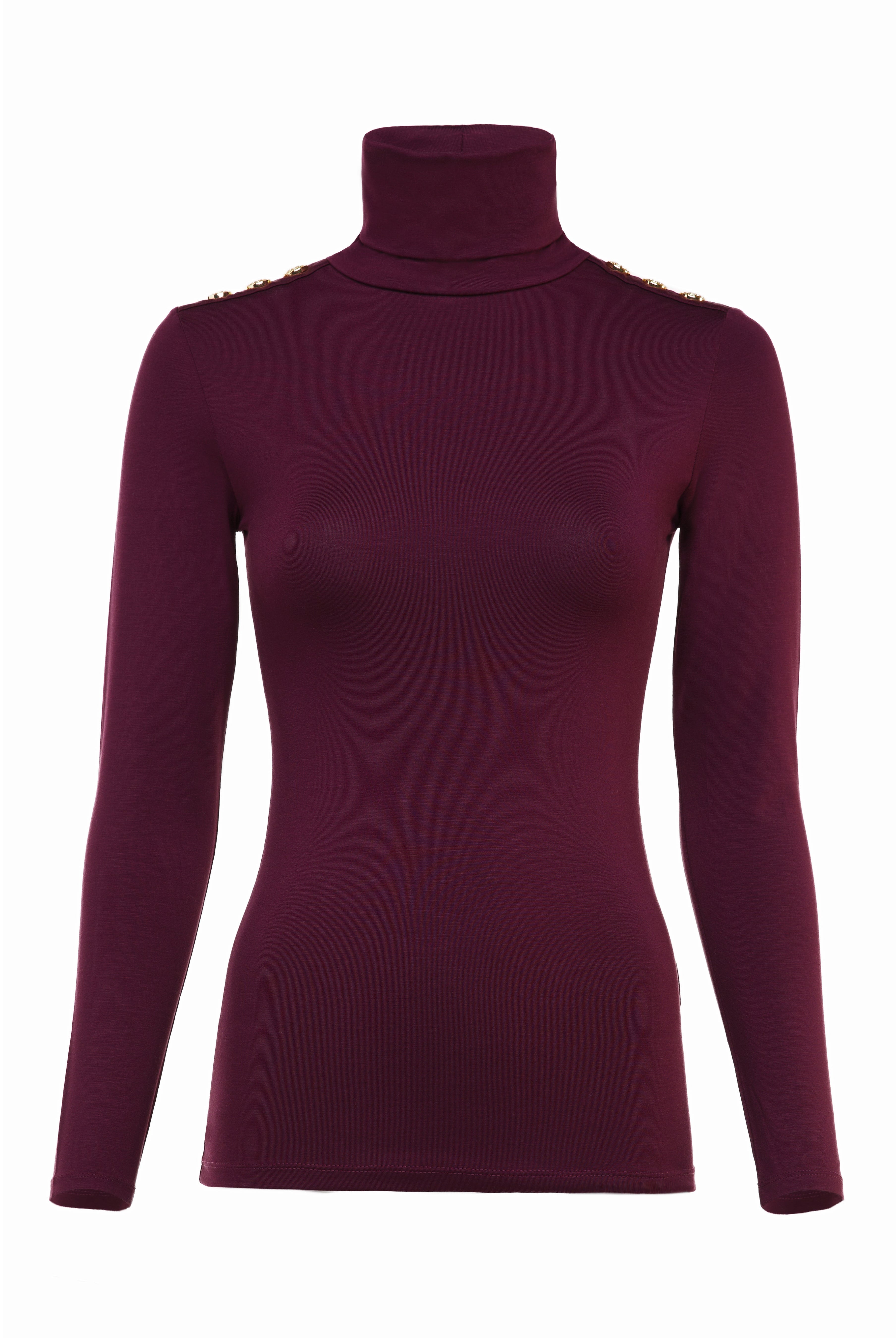 Essential Roll Neck - burgundy - L - View 85
