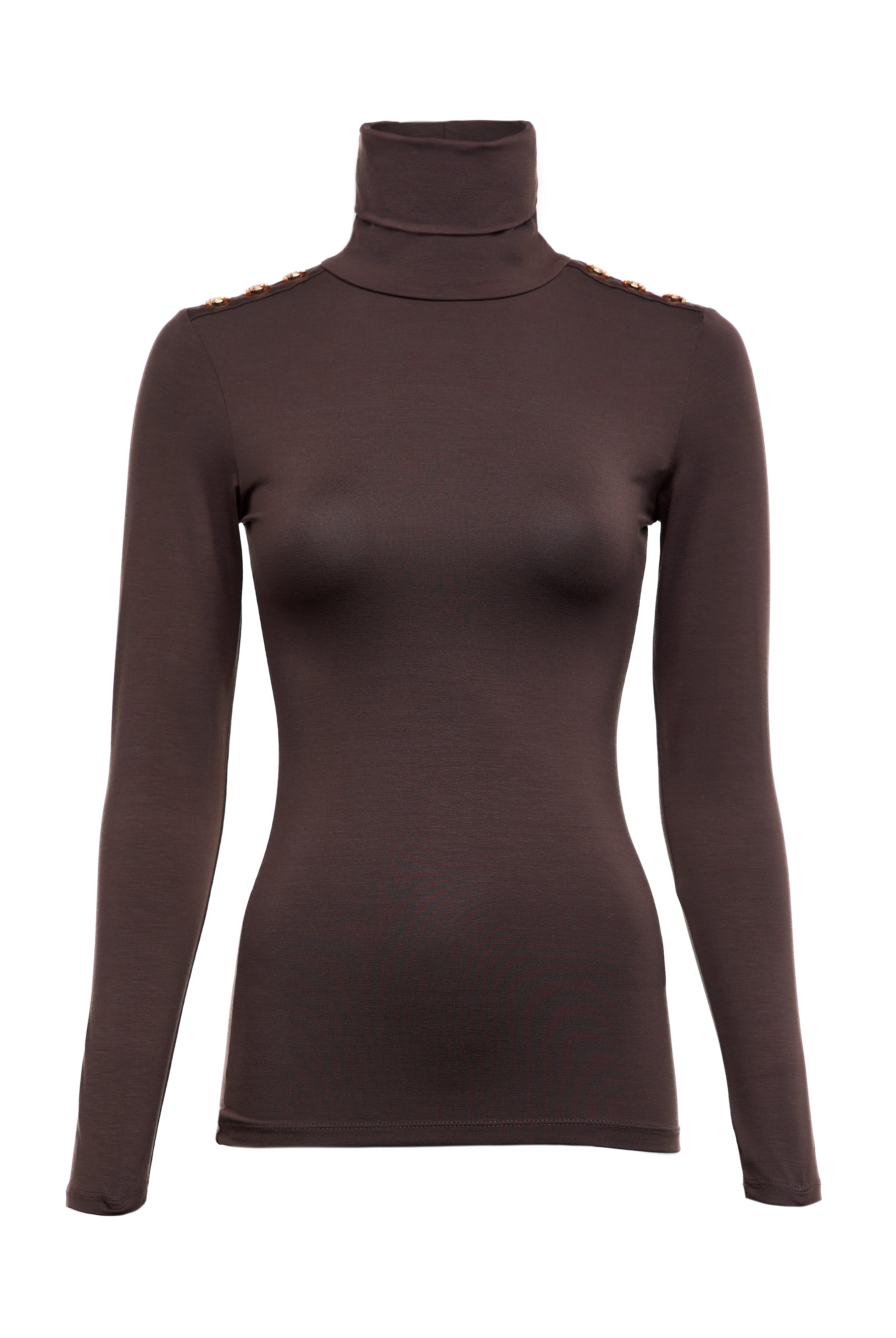 Essential Roll Neck - coffee - L - View 95