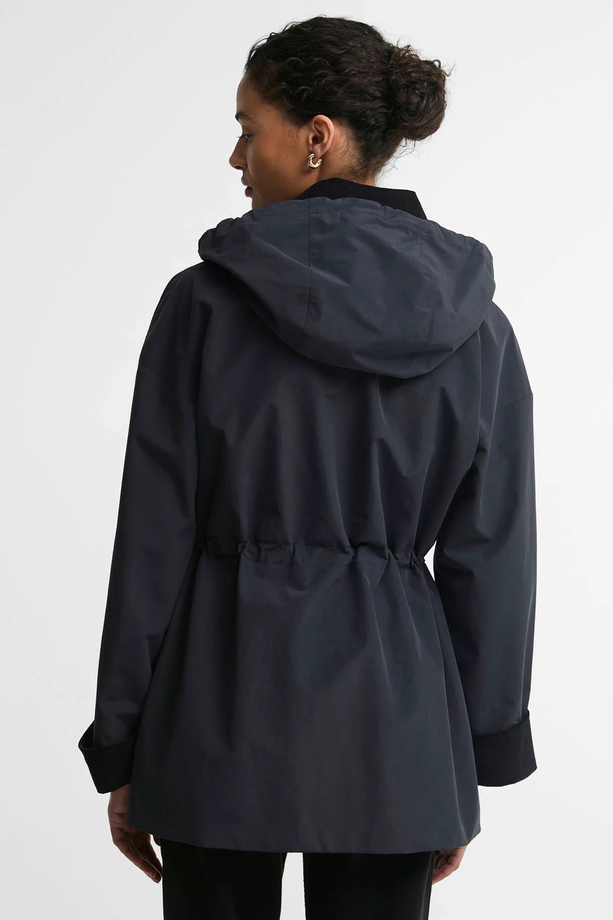Barbour Evelyn Showerproof Jacket #Colour_Dk Navy/Birchwood Dress
